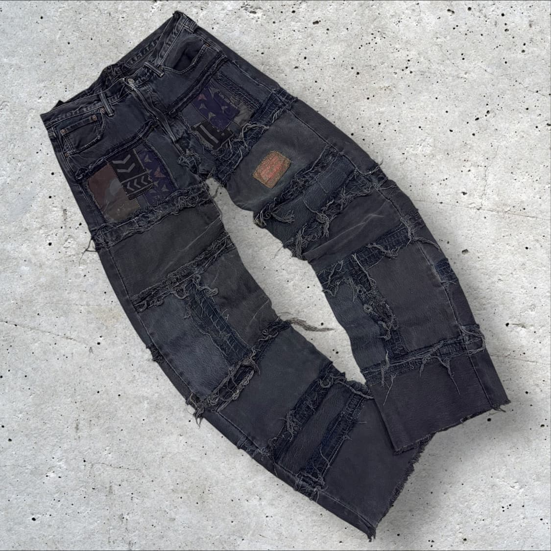 [33x36] 리바이스 501 데님 패치워크 리메이크 청바지 C229 상품이미지1