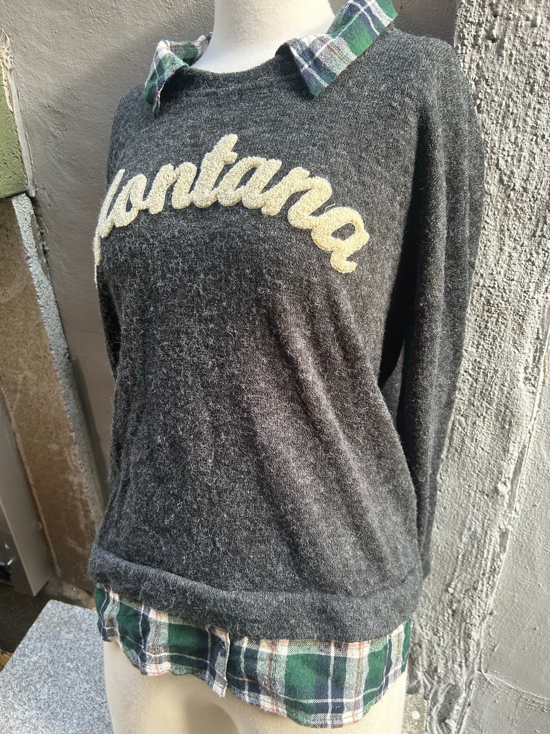 2000s 일본빈티지 모리걸 니혼진 레이어드 니트 셔츠 상품이미지2