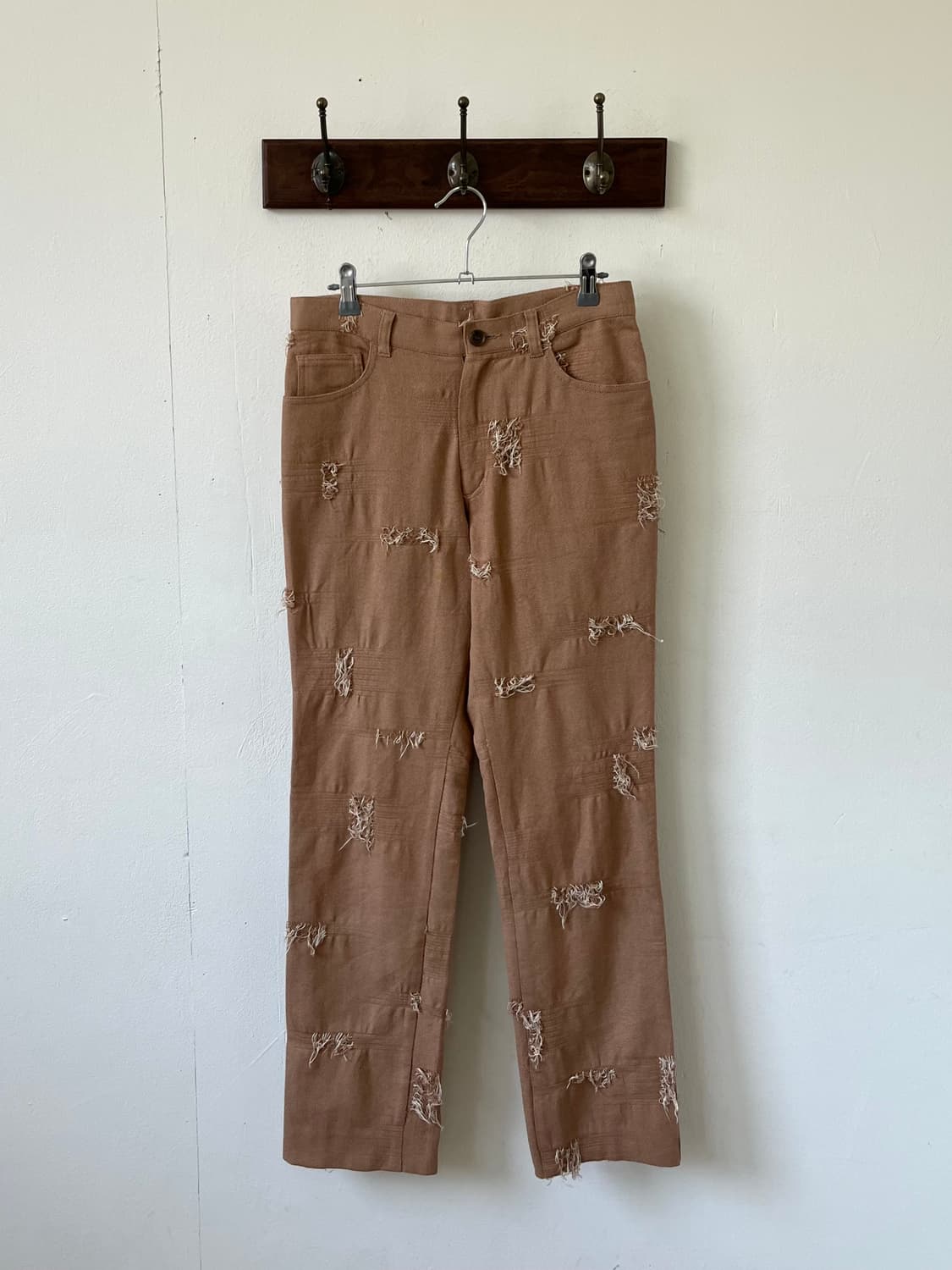 SKY-CONQUEROR 브라운 크랙 데님 팬츠 상품이미지1