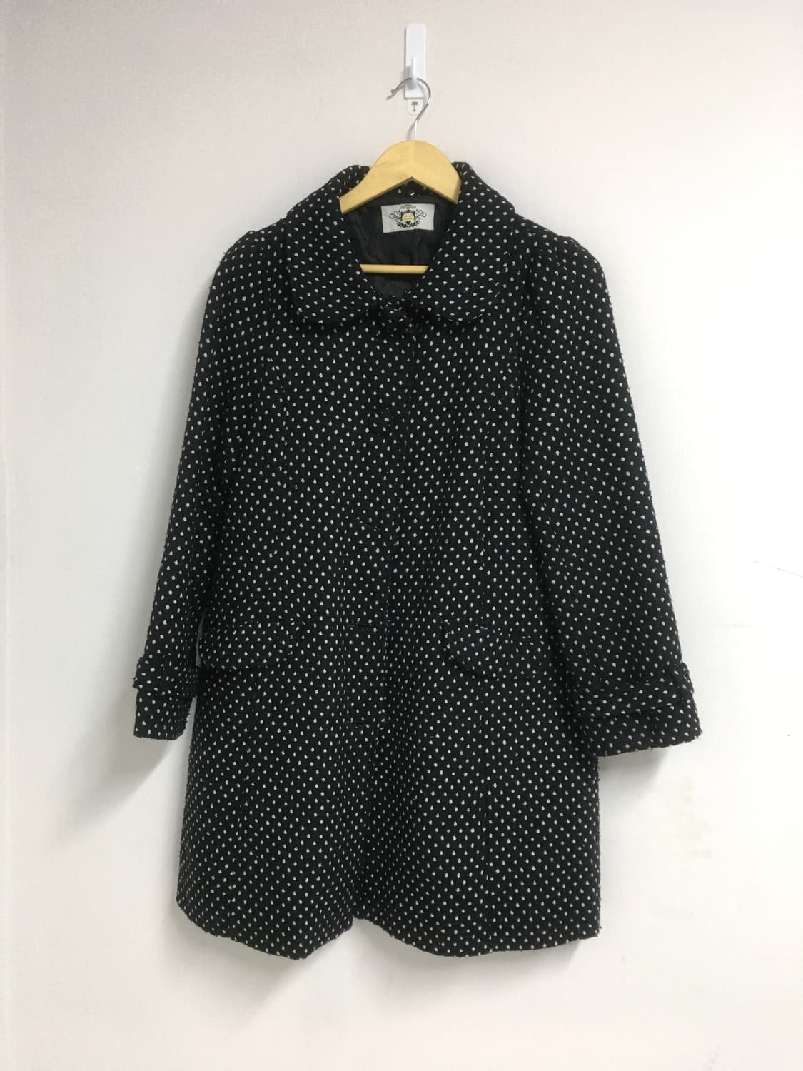 도트 카라 코트 상품이미지4