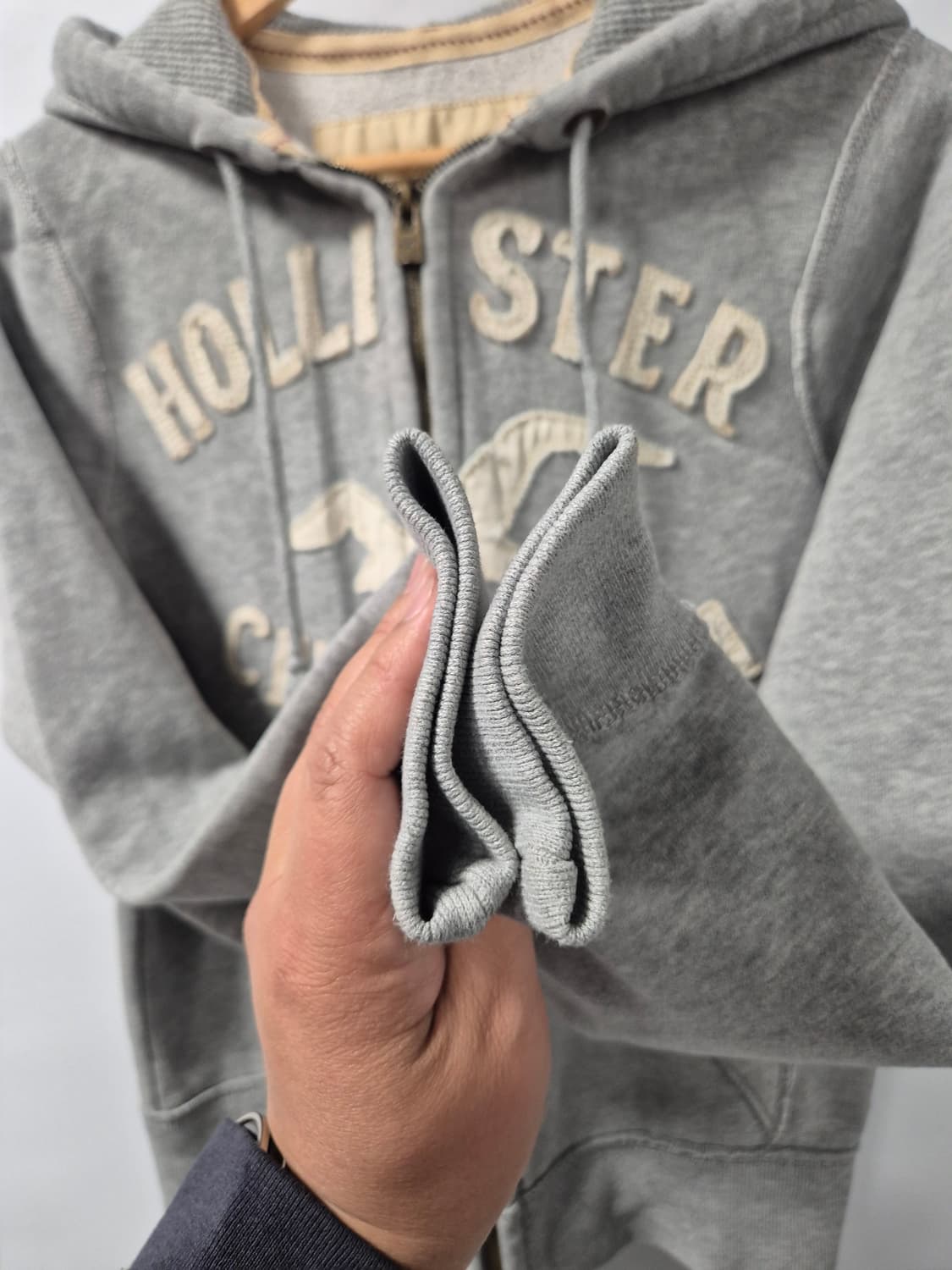 *무료배송*홀리스터 Y2K 올드스쿨캘리포니아 그레이후드집업 S(상태A급) 상품이미지7