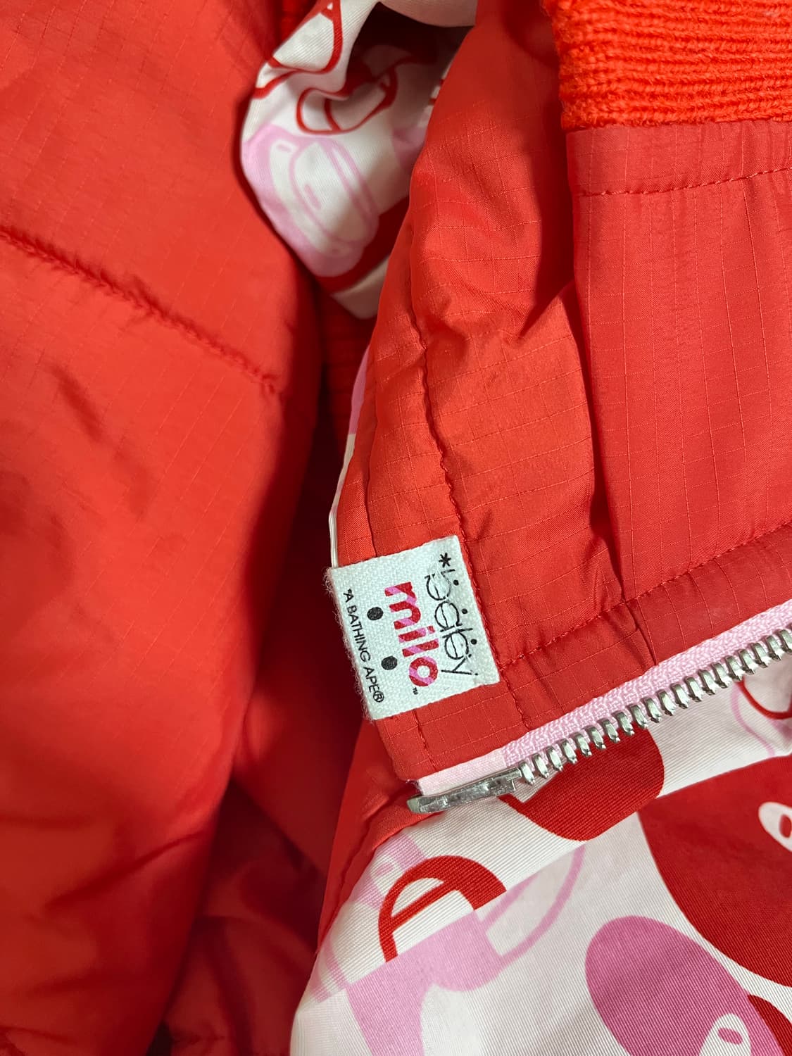 베이프 2005년도 마일로 핑크카모 패딩 상품이미지8