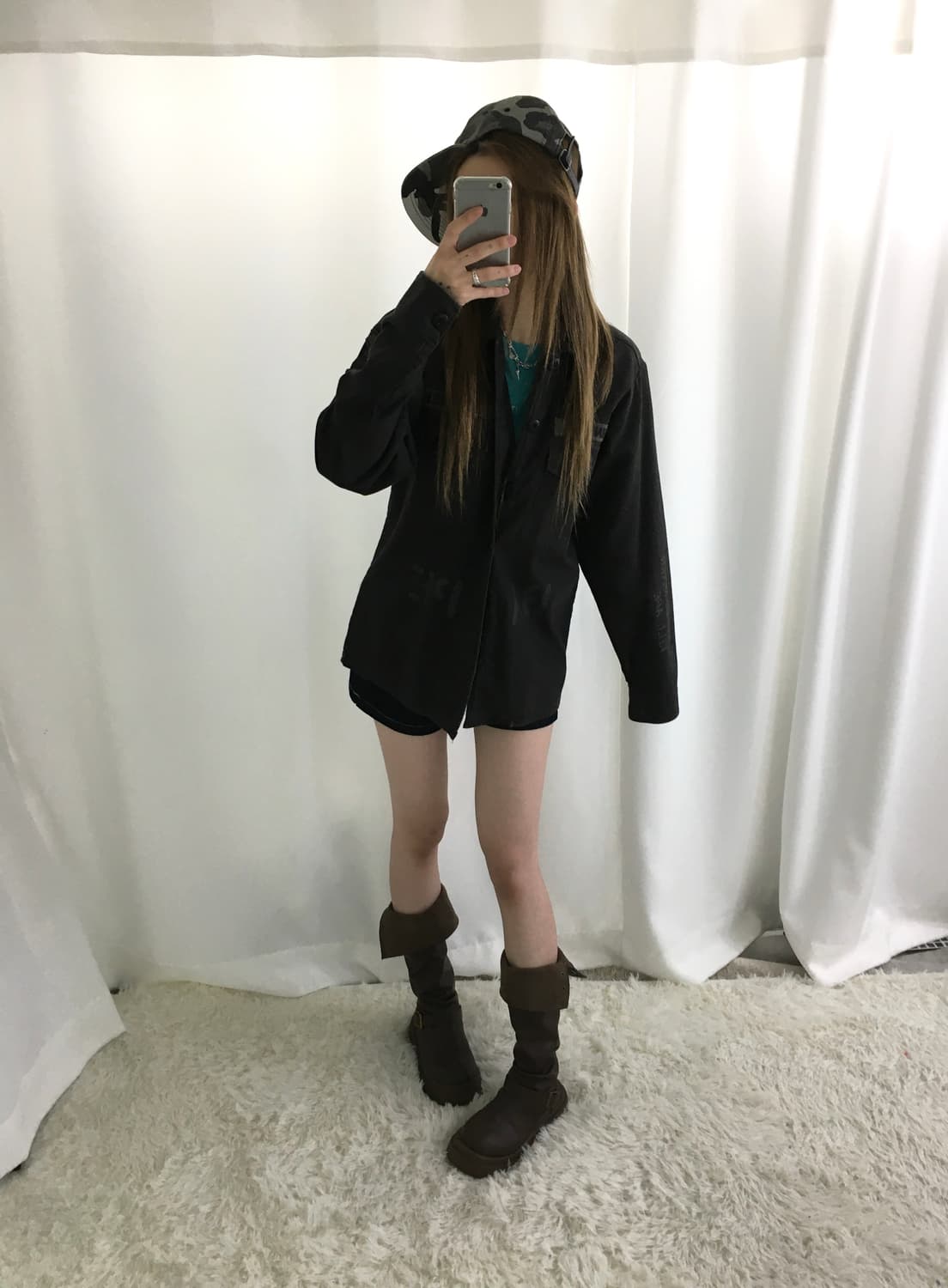 베이프 쉐도우 패치 셔츠자켓  상품이미지1