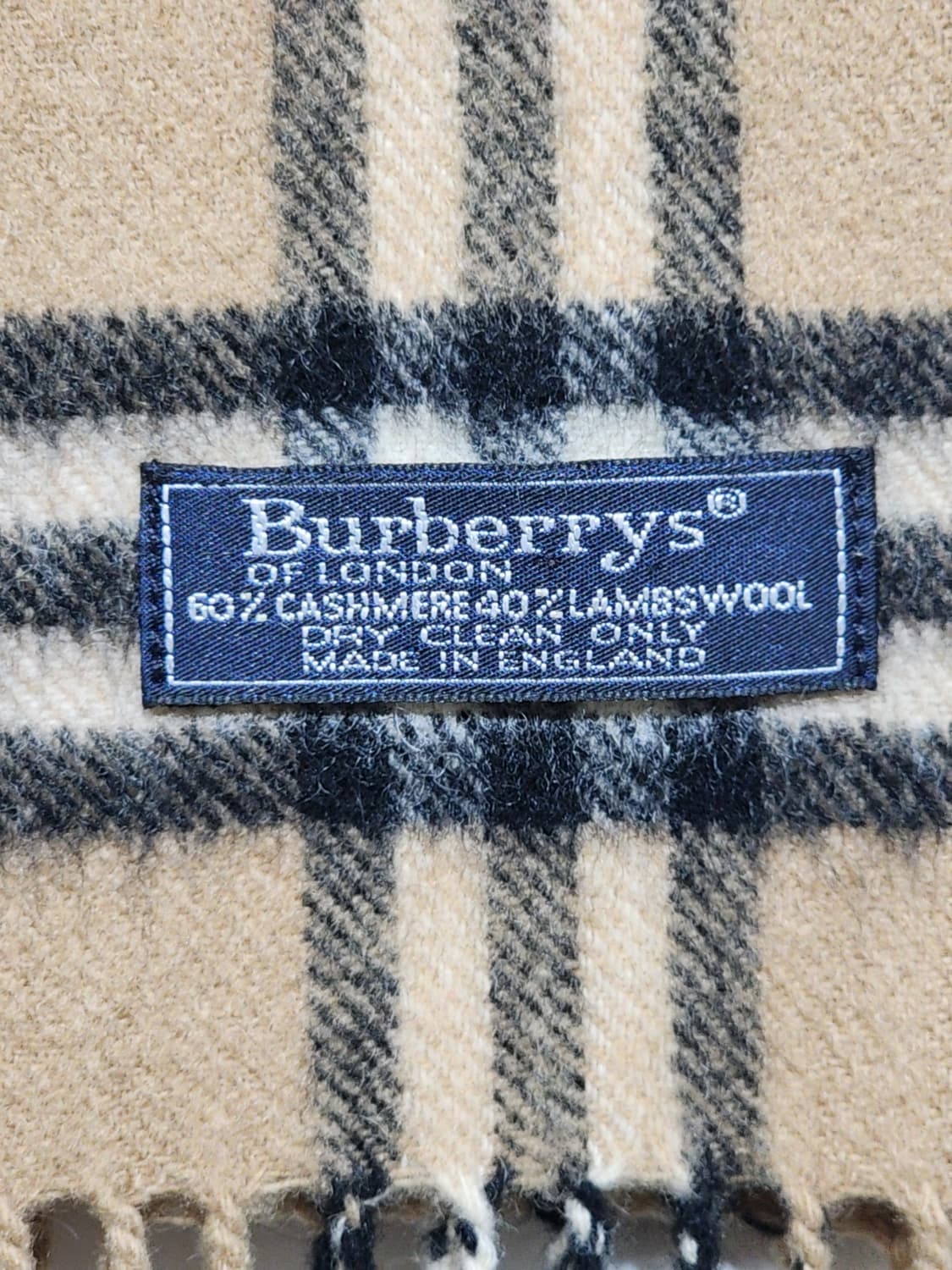 (정품) 버버리 캐시미어 목도리 노바체크 머플러 램스울  상품이미지4