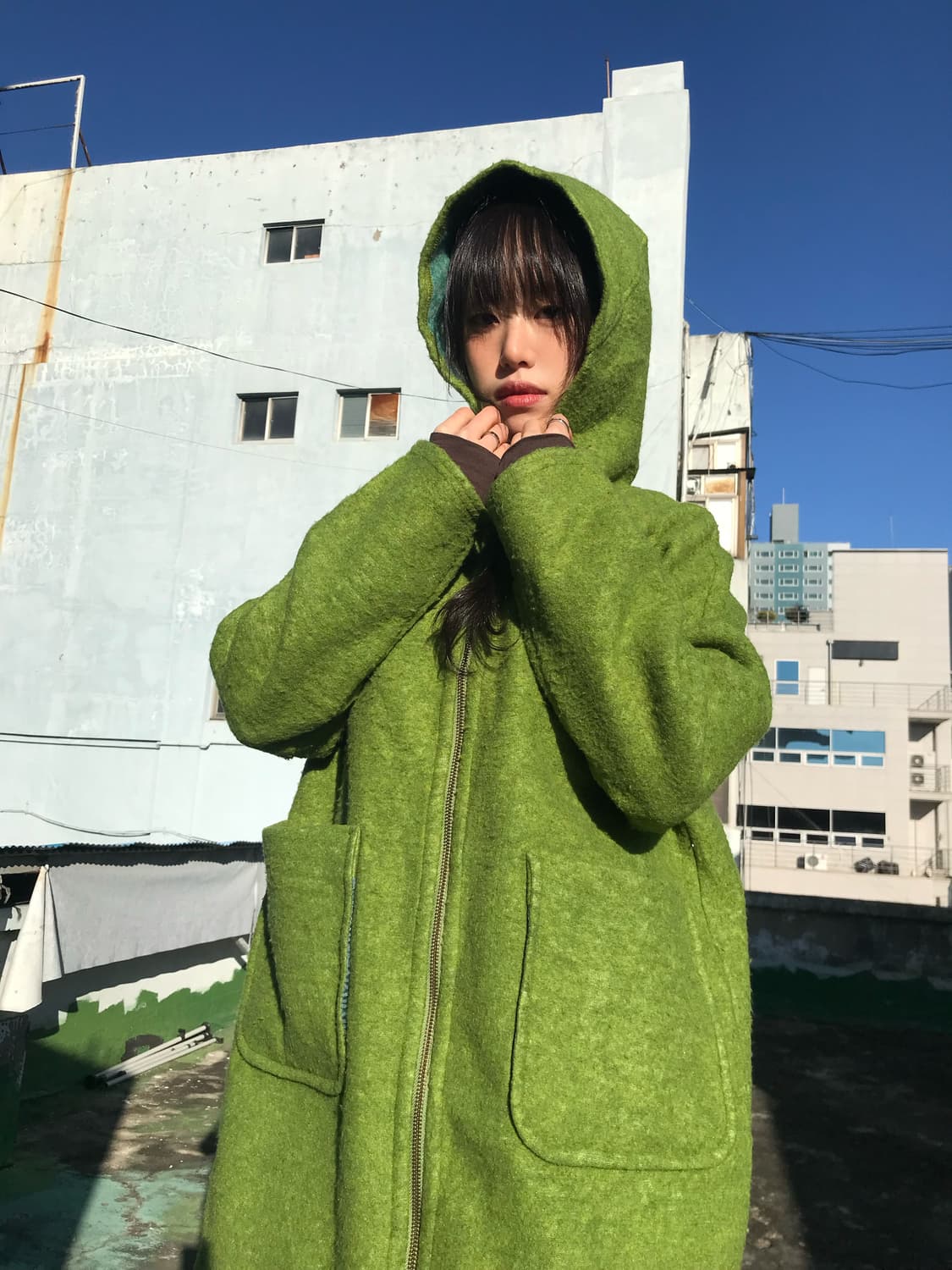 Jocomomola 그린그린 지퍼 코트 상품이미지1