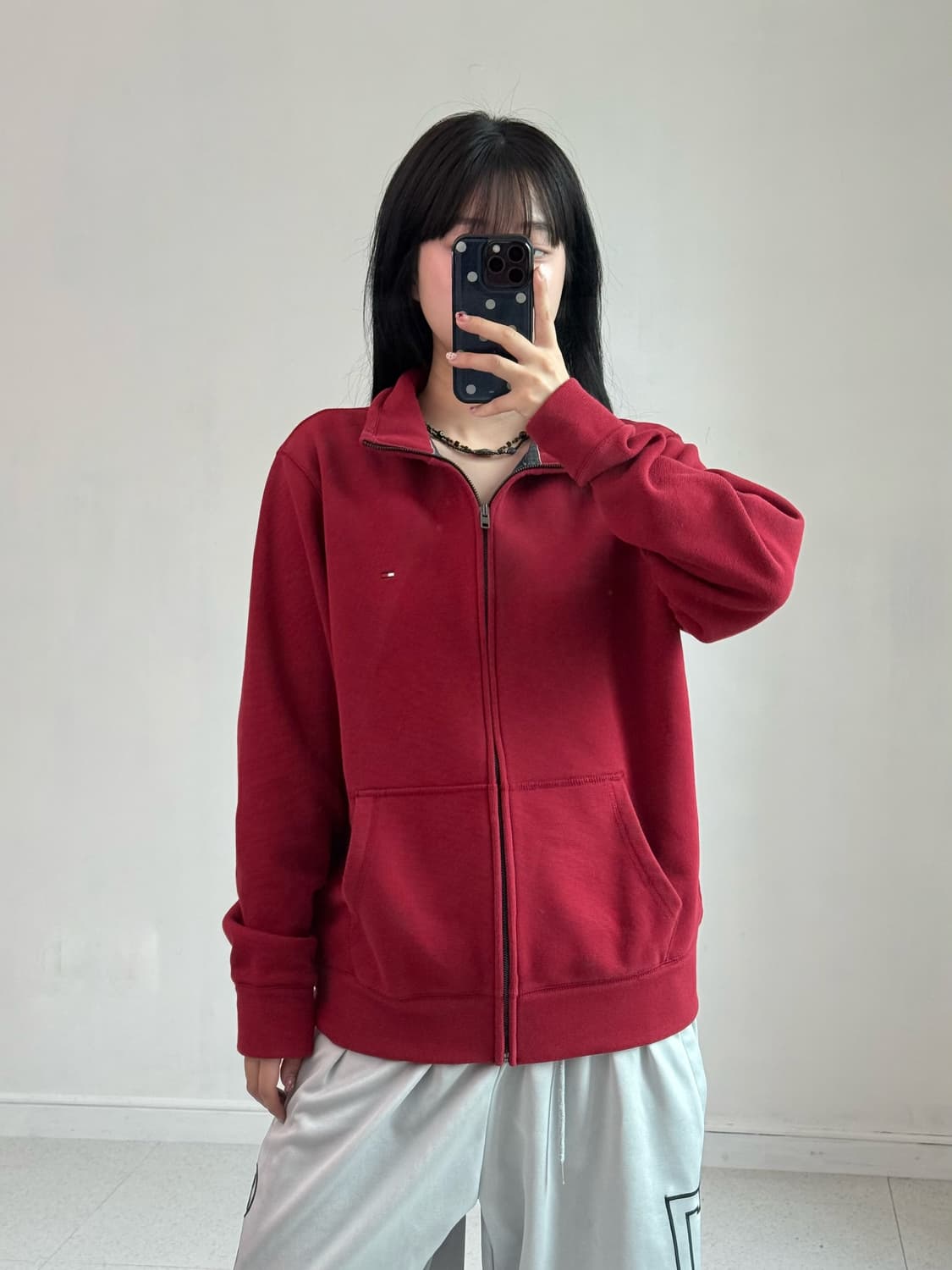 타미힐피거 레드 집업 상품이미지1
