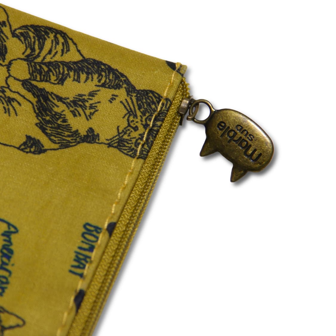 Mustard Cat Print pouch 상품이미지3