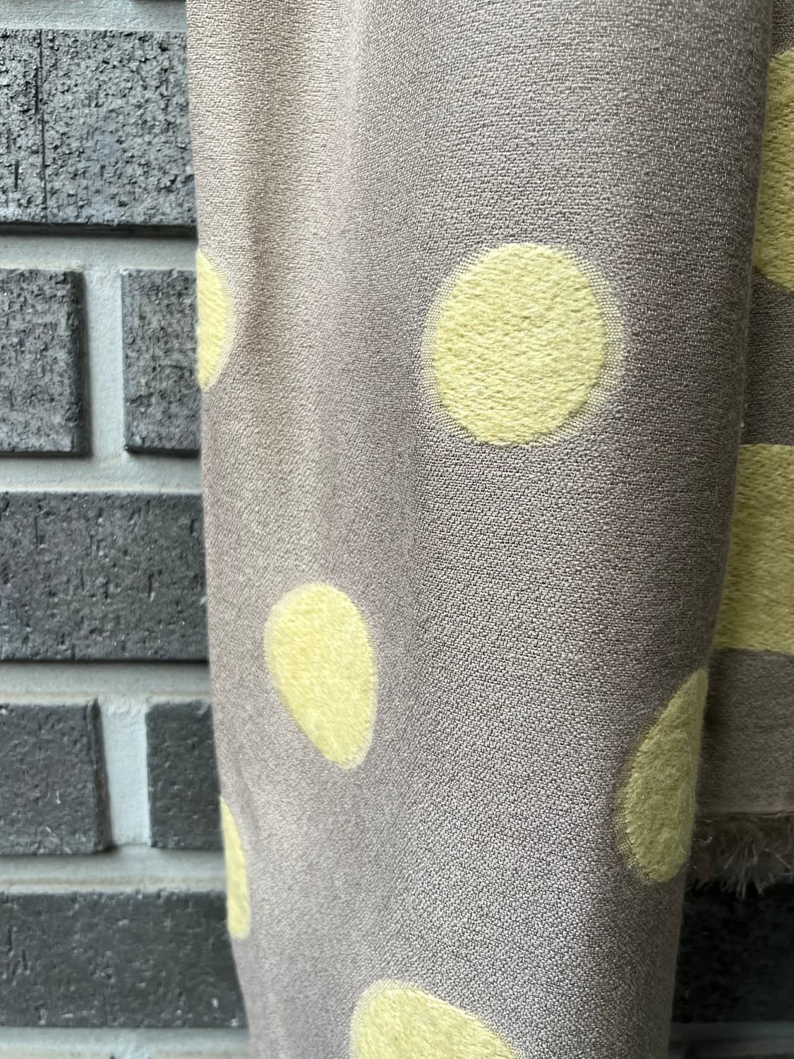 울 도트 패턴 머플러 베이지 상품이미지9