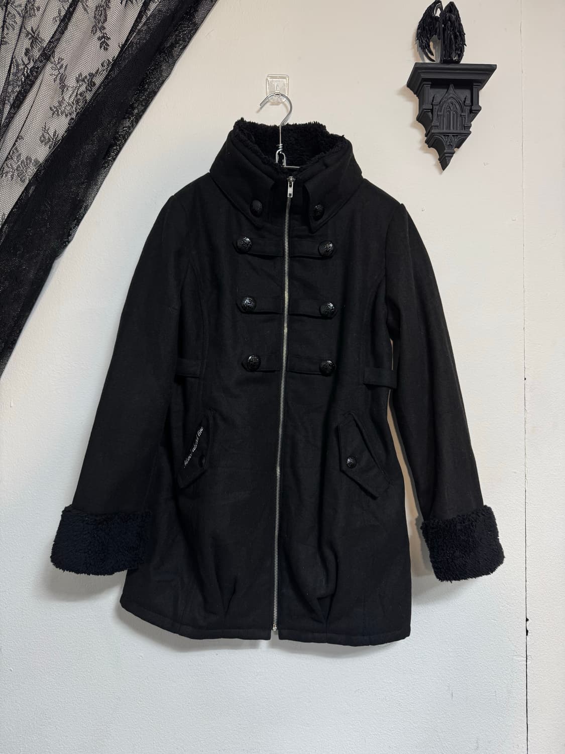Buttoned Panel Black Jacket 상품이미지1