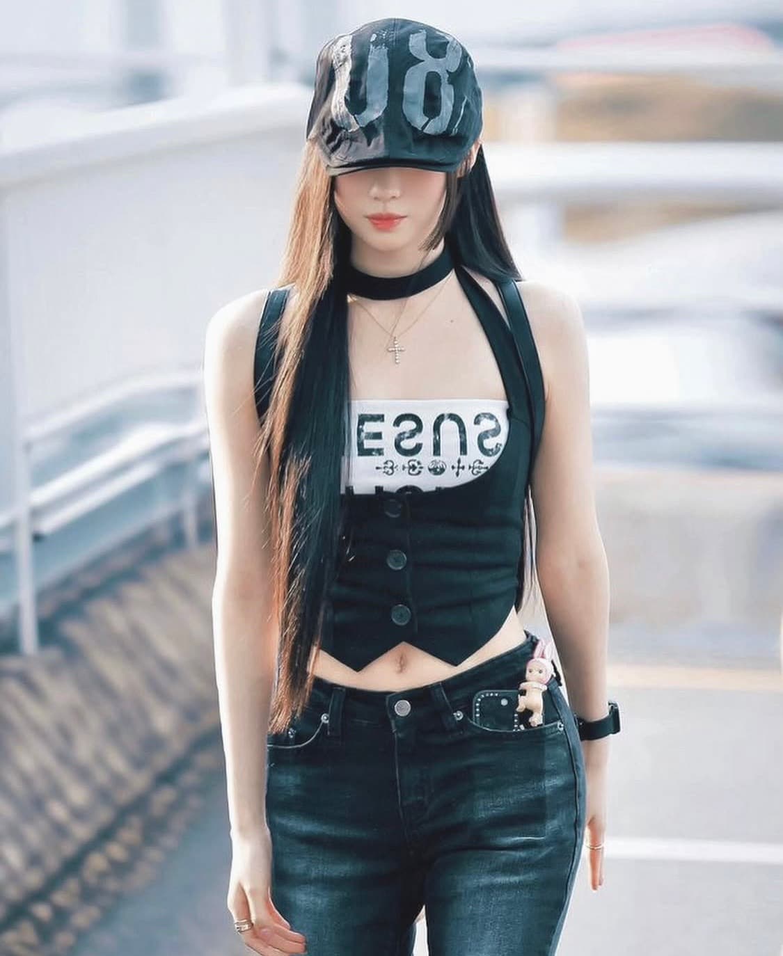 온스카 빈티지 헌팅캡 블랙 상품이미지1