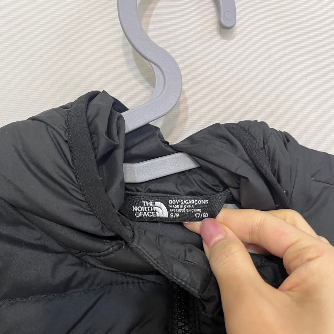 노스페이스 키즈 구스다운 패딩 7-8 블랙 상품이미지5