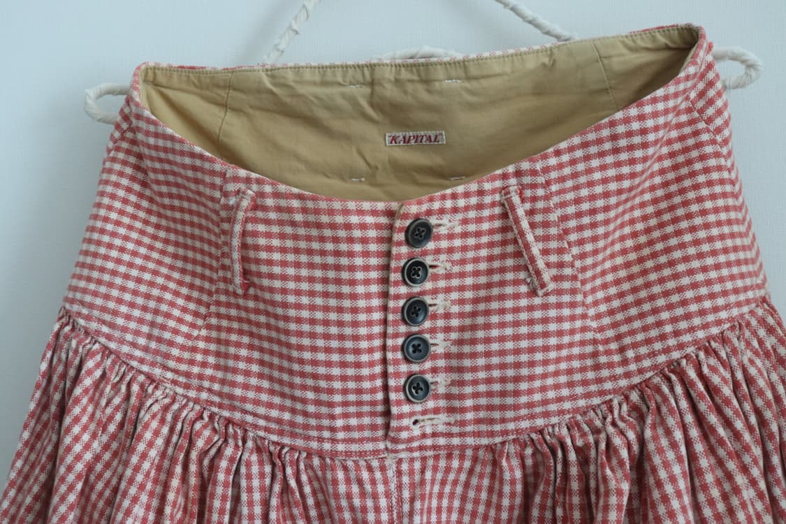 [Kapital] Gingham Check Culottes Pants 상품이미지8