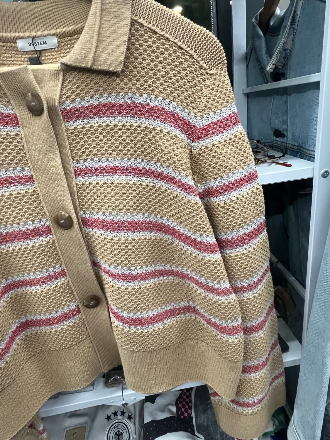 SYSTEM 스트라이프 니트 가디건 상품이미지4