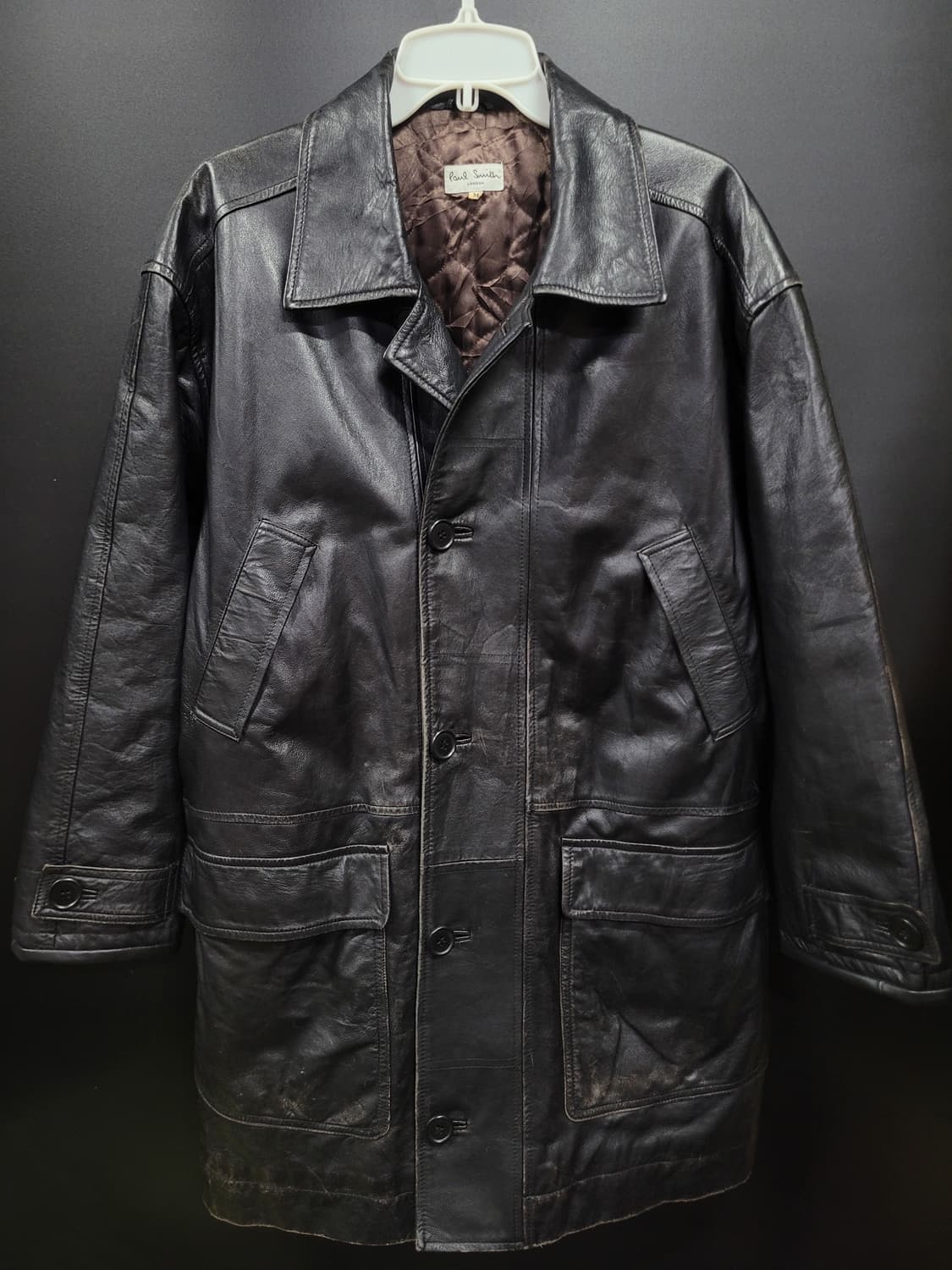 Paul Smith 폴스미스 빈티지 리얼레더 코트 상품이미지6