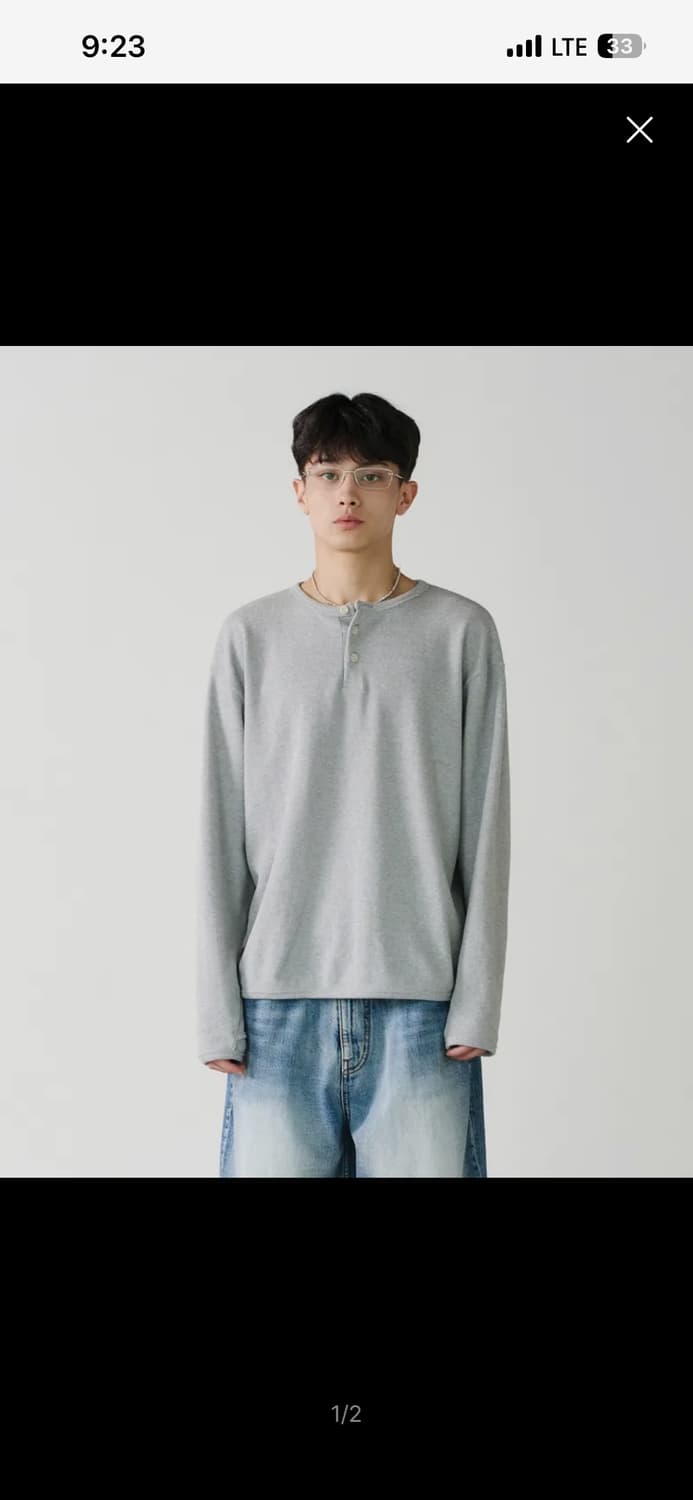 노운 와플 헨리넥 롱슬리브 팝니당 상품이미지1