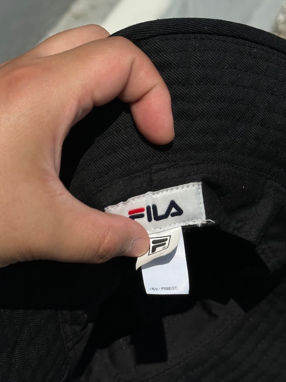 [M] FILA 휠라 블랙 버킷햇 모자 상품이미지6