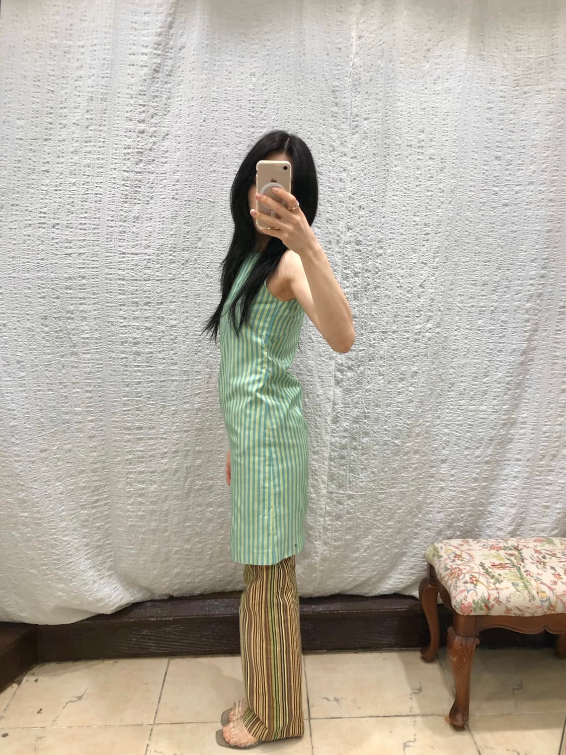 Mint green stripe ops 상품이미지6