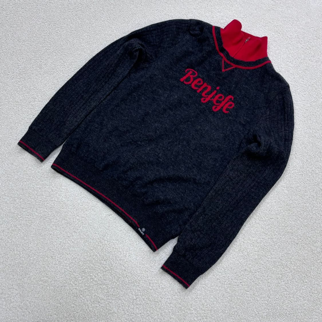 90 벤제프 골프 니트 하프 집업 0320E 상품이미지1