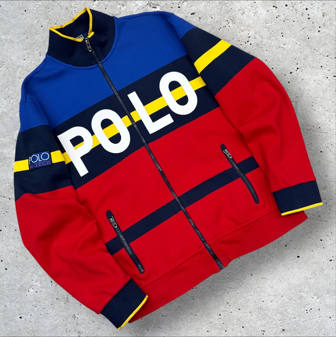 [L] 폴로랄프로렌 빅로고 하이테크 집업 자켓 컬러블록 C619 상품이미지1