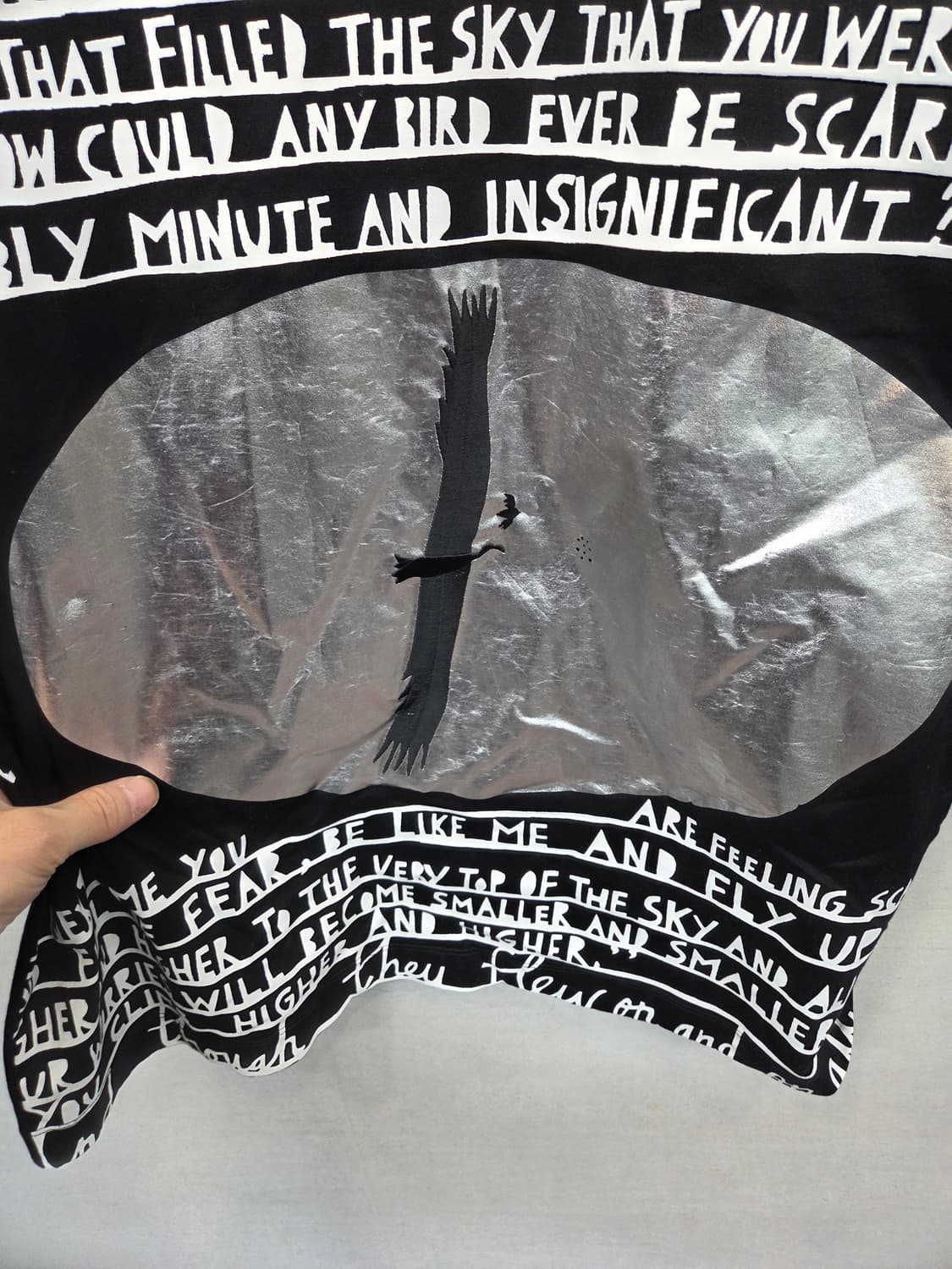 준지 롭라이언 콜라보 레터링 실버 프린팅 반팔 m 오버핏  상품이미지6