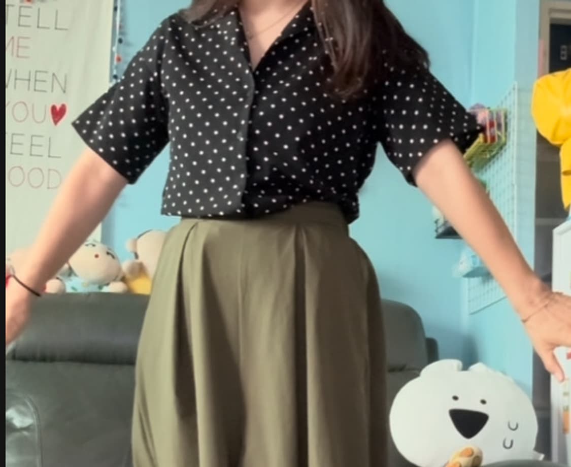 블랙 도트셔츠 예뻐요 GU 상품이미지7