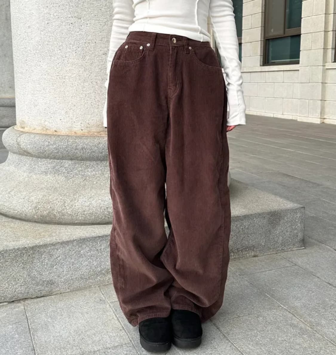 코듀로이 골덴 사이드폴딩 팬츠 상품이미지1