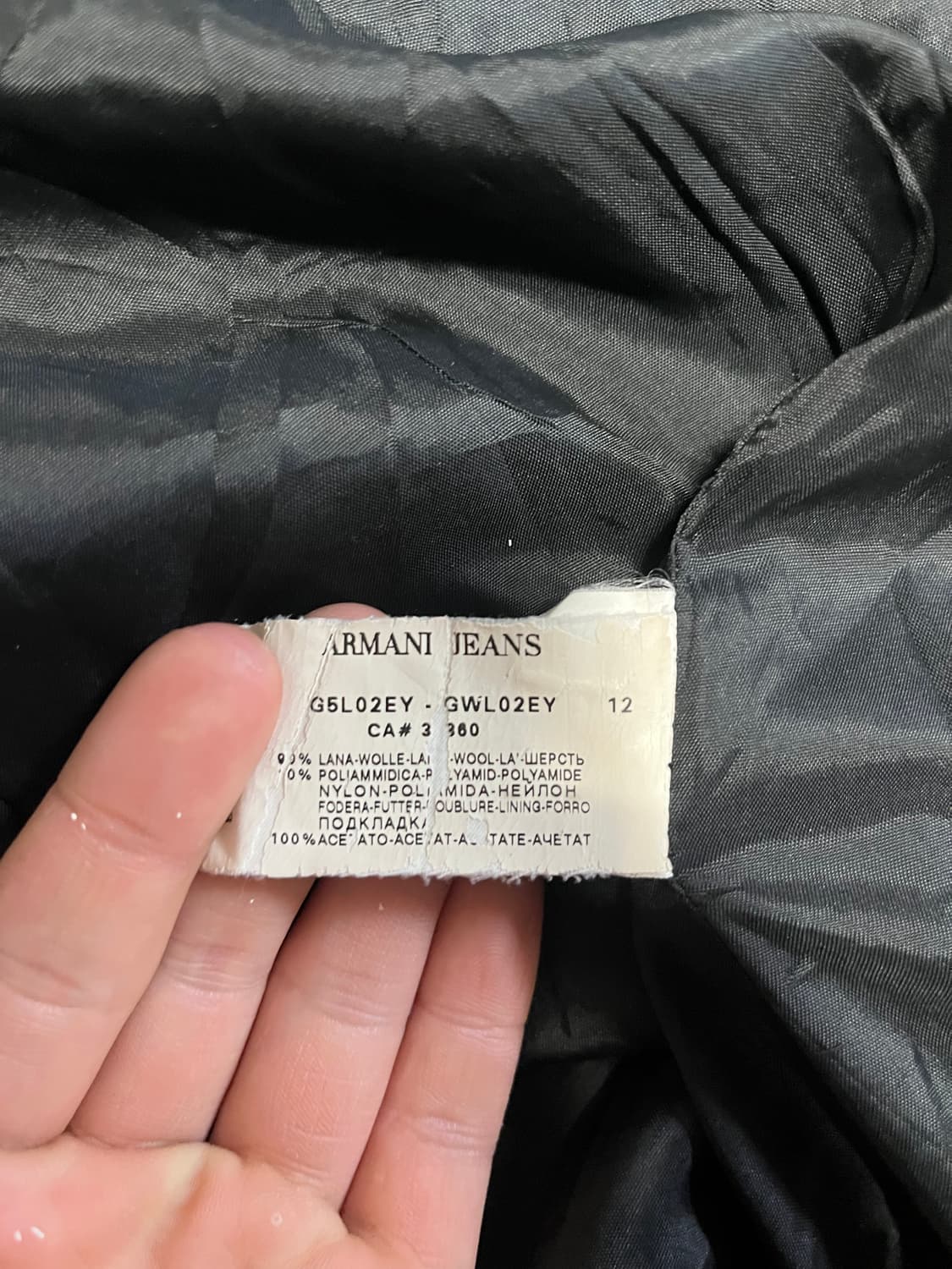 ARMANI JEANS 울 코트 상품이미지10
