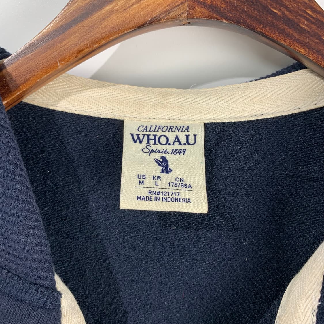 후아유 y2k 와투케 네이비 후드집업 상품이미지6