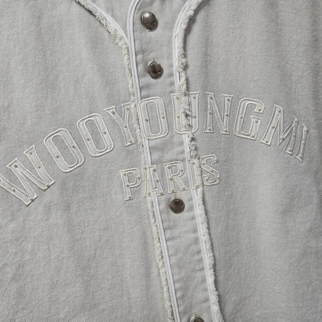 25ss 우영미 코듀로이 베이스볼 로고 반팔 셔츠 50사이즈 105 판매 상품이미지2