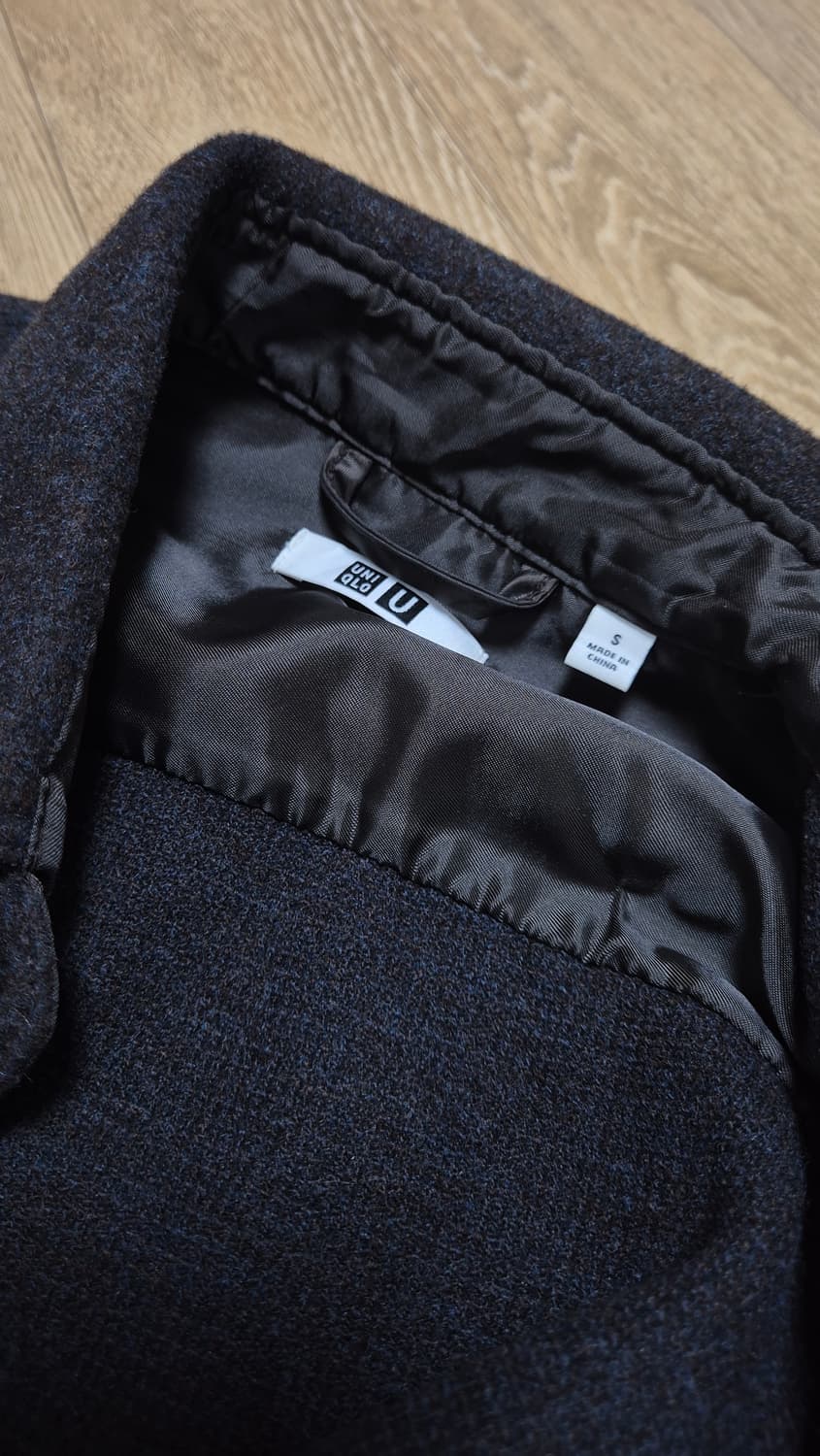 유니클로u 일판 울블렌드 셔켓 브라운 상품이미지2