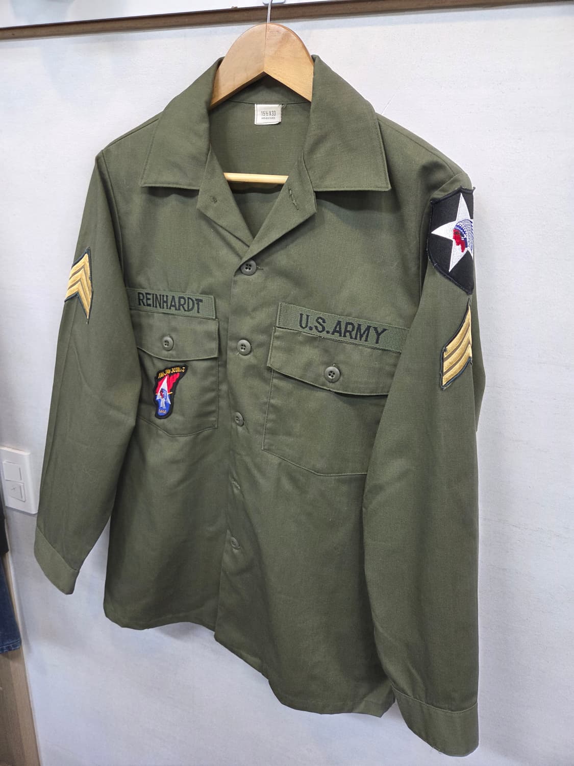 밀리터리 존레논 임진각 스카우트 셔츠자켓 대략 L 상품이미지6