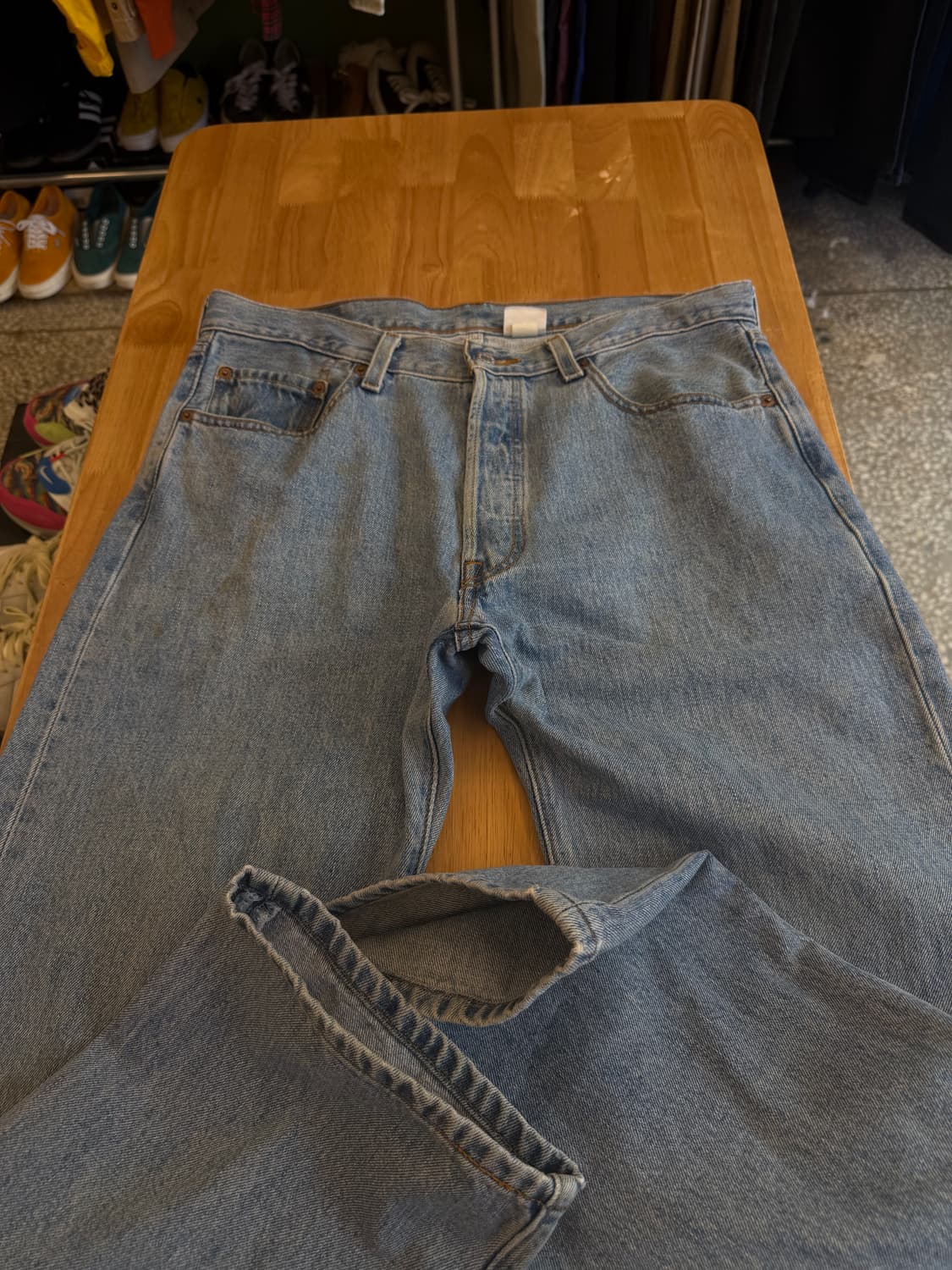 90‘s 리바이스 501 연청 데님 팬츠 상품이미지3