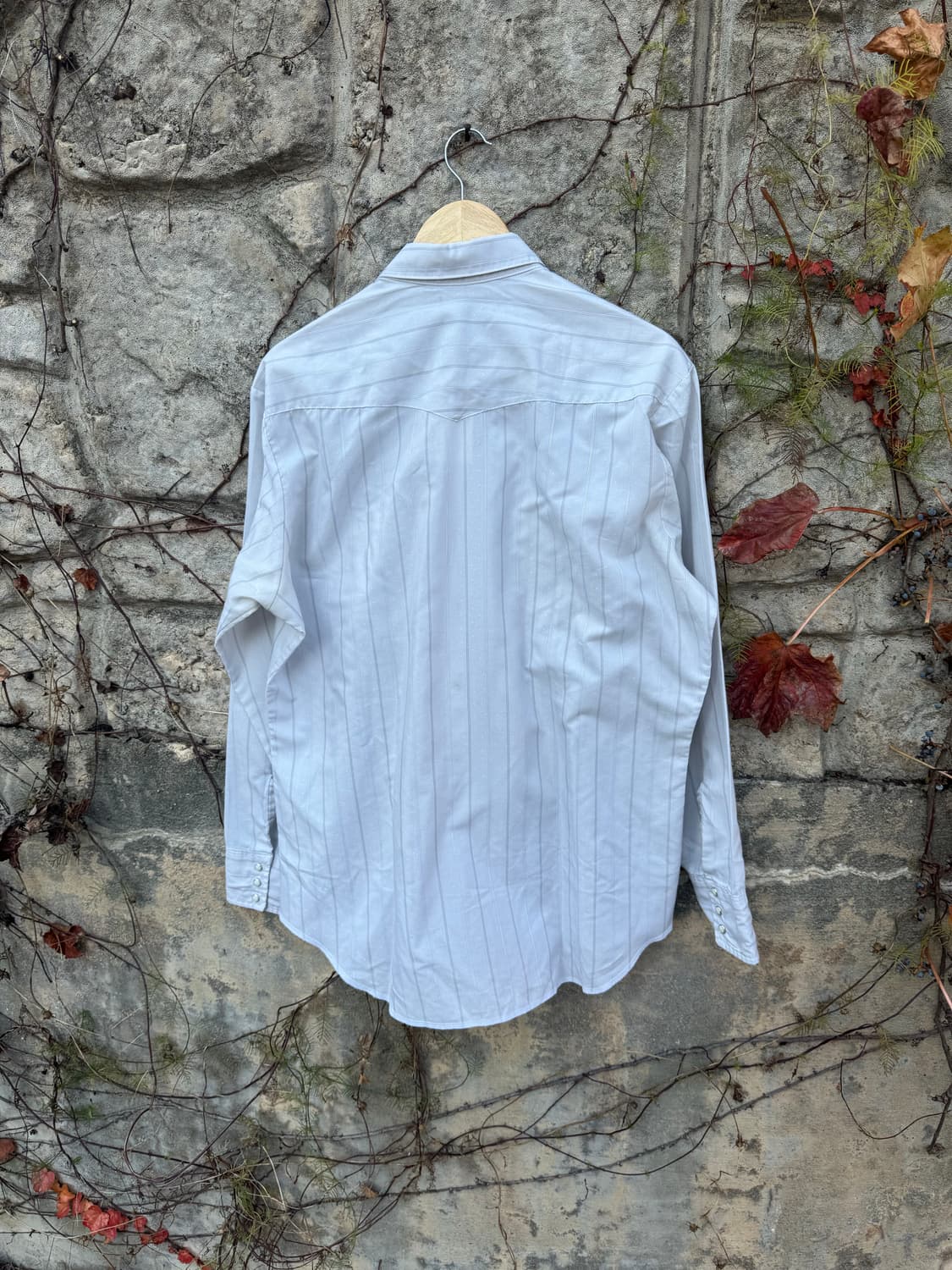 랭글러 빈티지 화이트 스트라이프 웨스턴 셔츠 상품이미지2