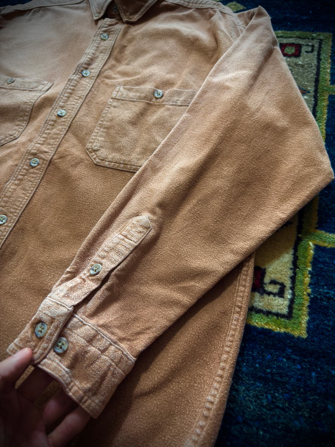 80s L.L.Bean USA Faded CHAMOIS Shirt 상품이미지5