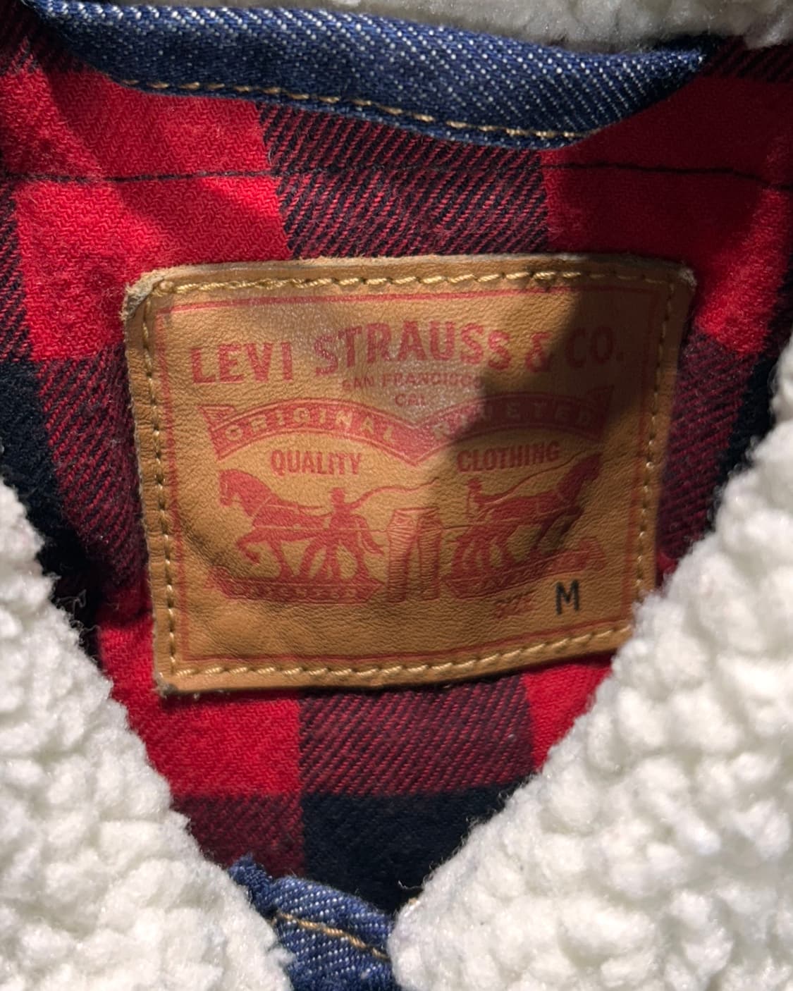 M 리바이스 쉐르파 인디고 양털 트러커 데님자켓  상품이미지5