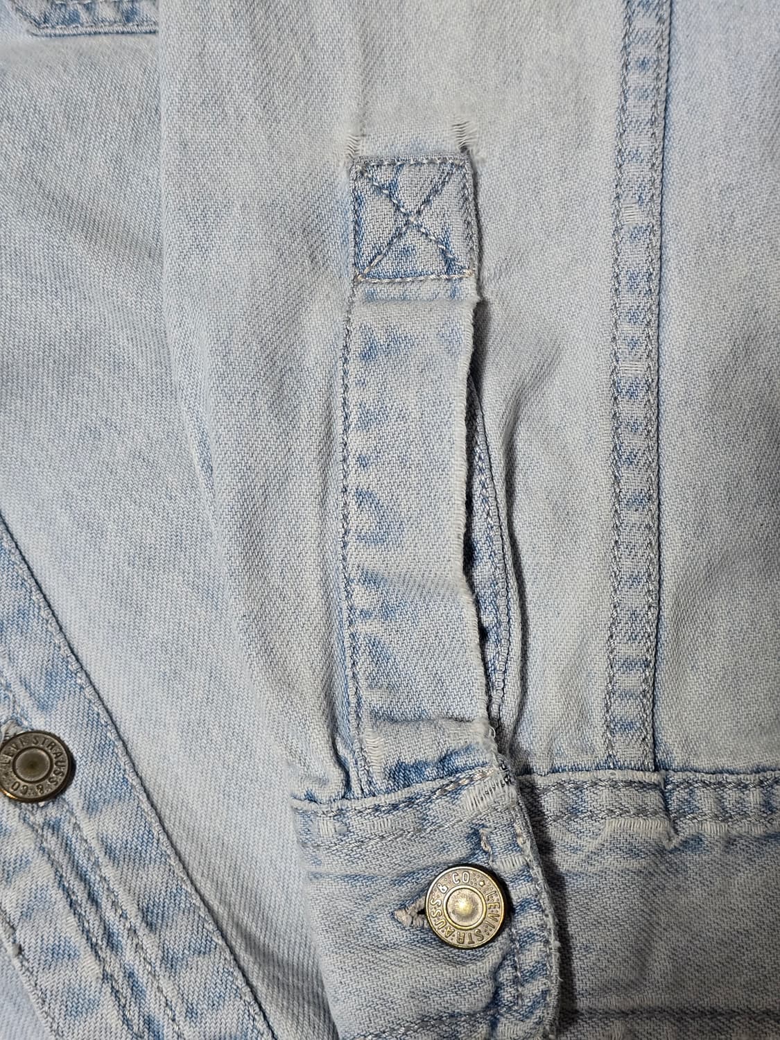 90's Levi's 데님 오버핏 셔츠 M 상품이미지4