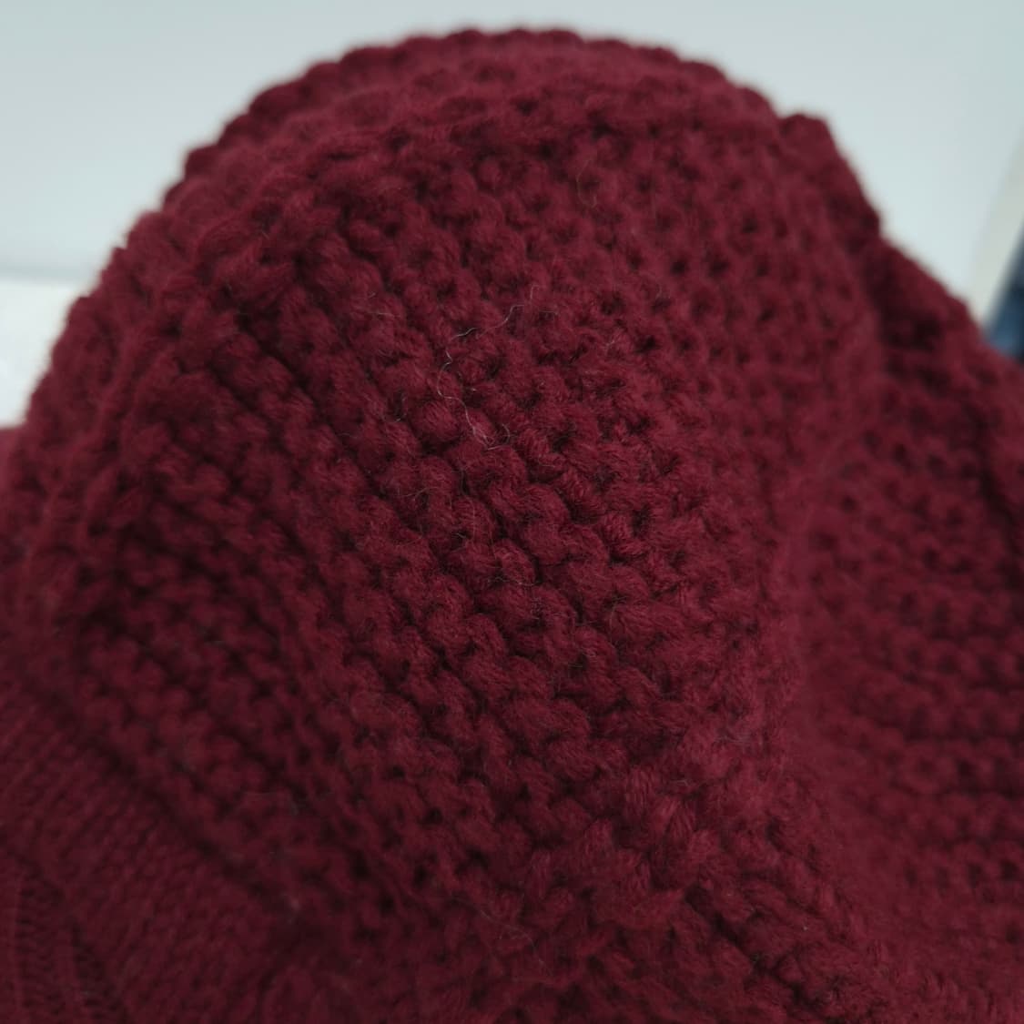 버건디 니트 챙모자 상품이미지5