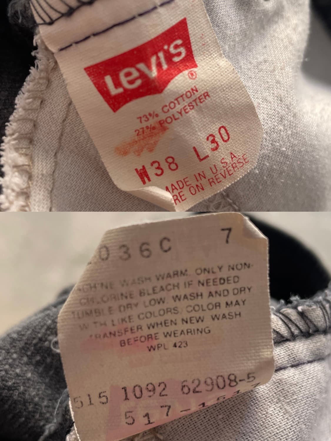 90s Levis 517 Coduroy Faded Dark Grey 상품이미지10