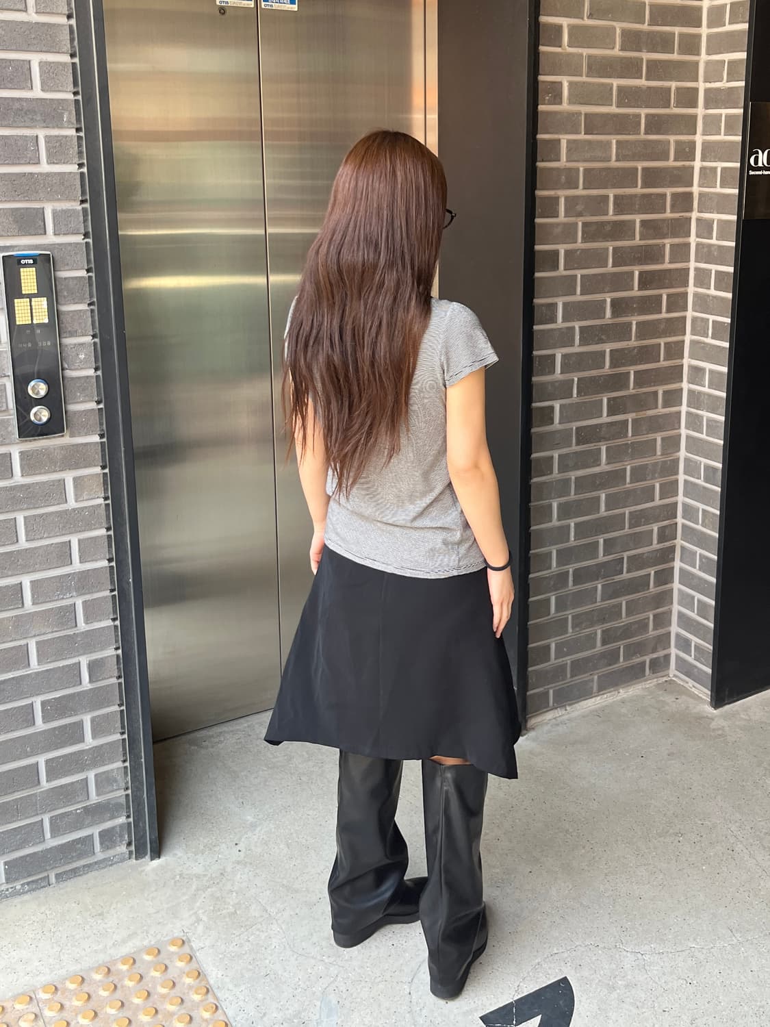 리본 디테일 스커트 블랙 상품이미지4