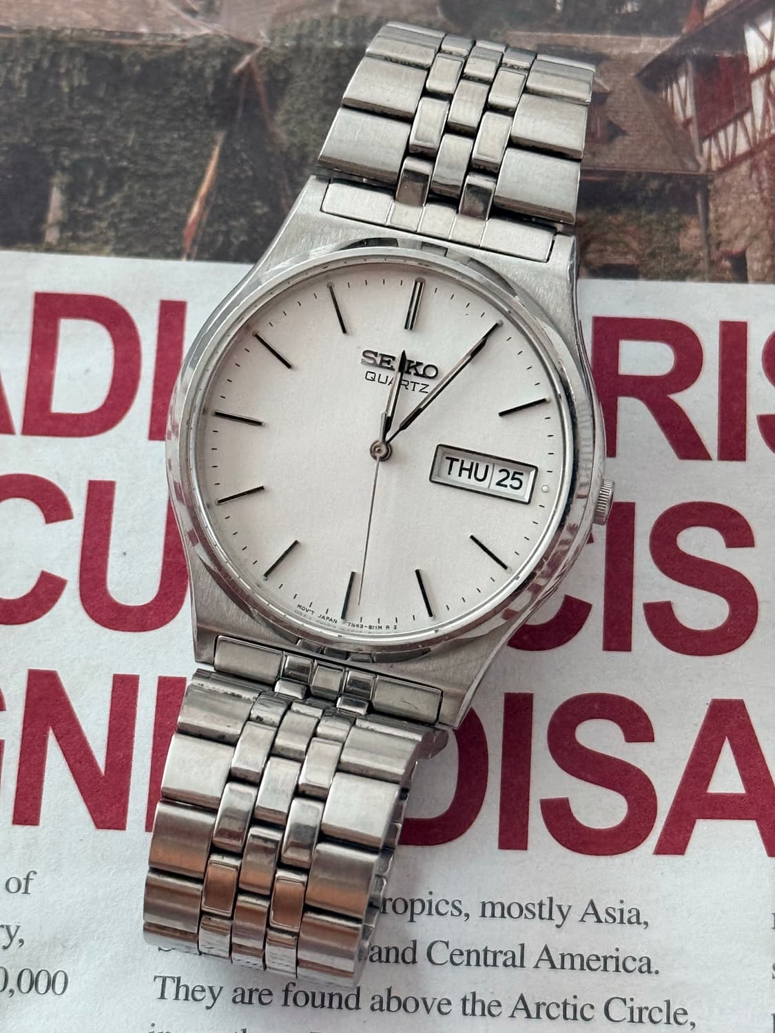 Seiko 세이코 쿼츠 3침 Day-Date 1992 상품이미지1