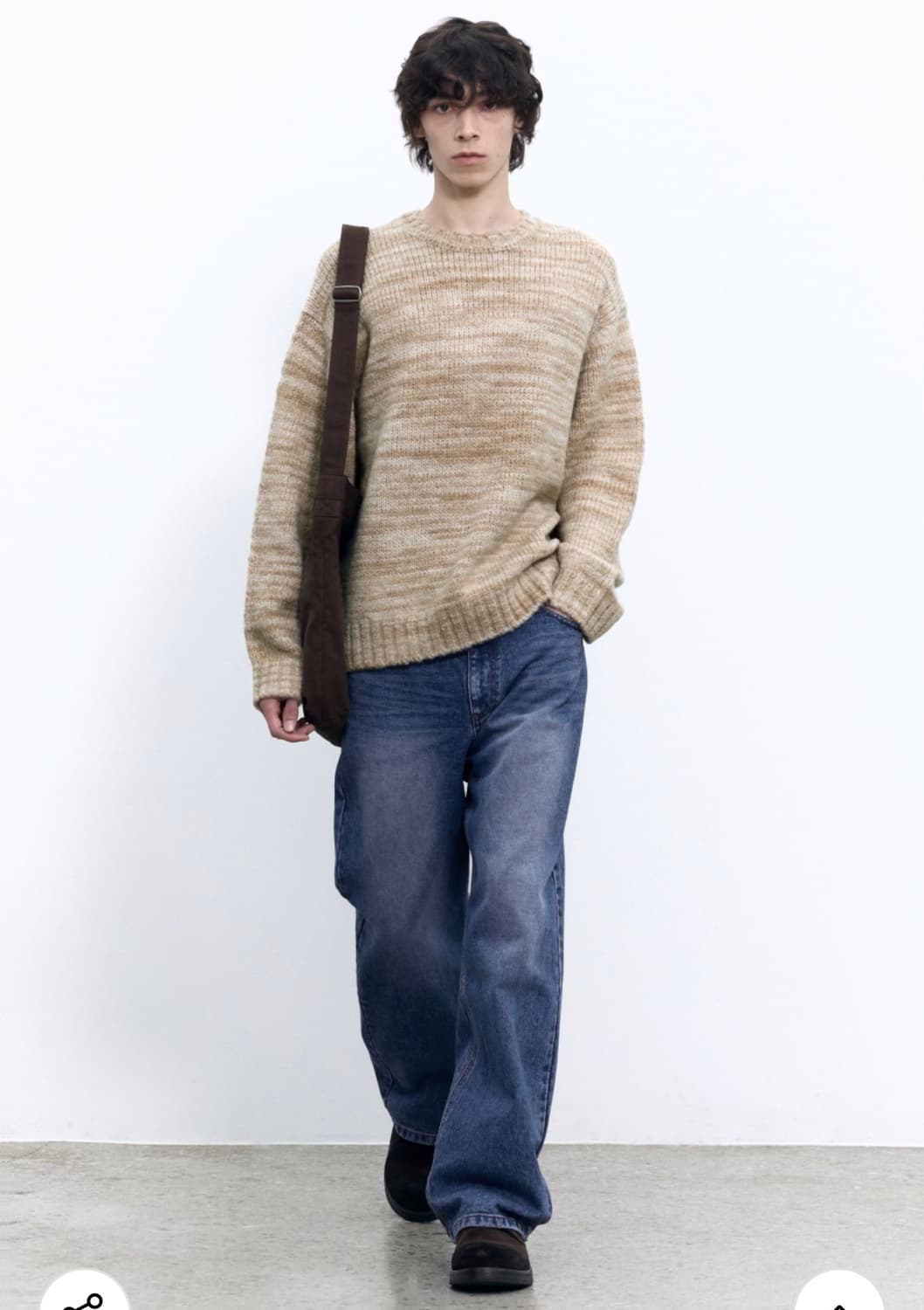 인사일런스 이탈리안 울 믹스드 풀오버 LIGHT BEIGE L사이즈 상품이미지4