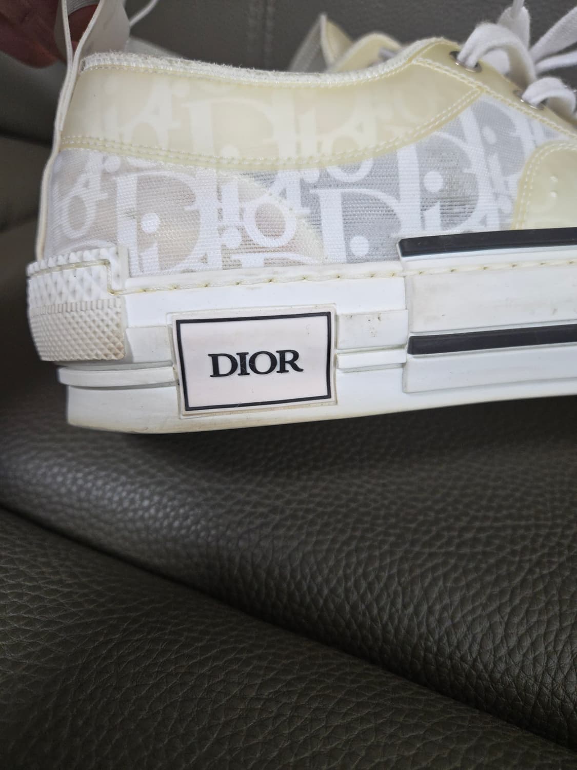 디올 b23 오블리크 스니커즈 로우 화이트 41 (260) 상품이미지4