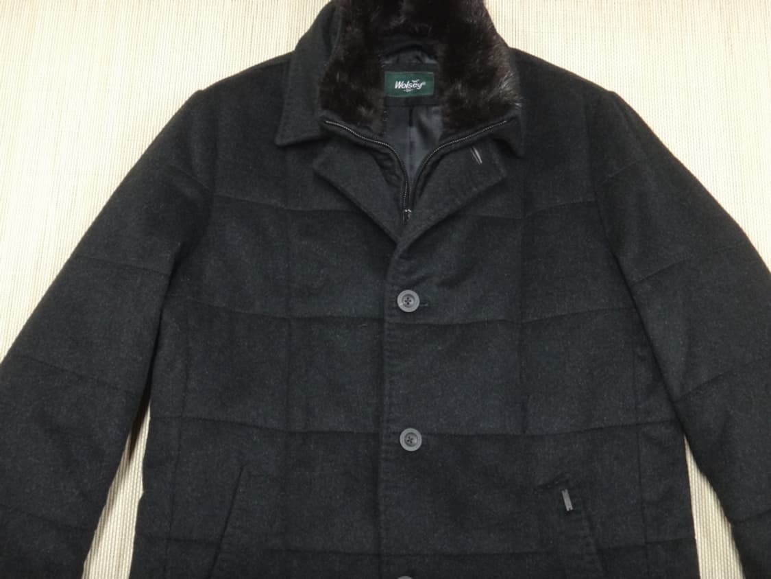 (100) 울시 양가죽배색 캐시미어 혼방 패딩 코트 상품이미지3