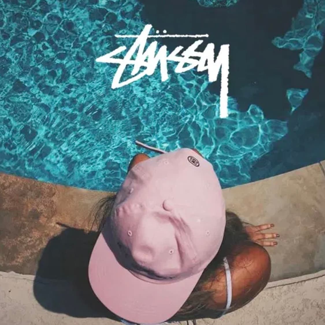 [정품] STUSSY 스투시 텍스트 로고자수 비비드핑크컬러 빈티지 볼캡 상품이미지4