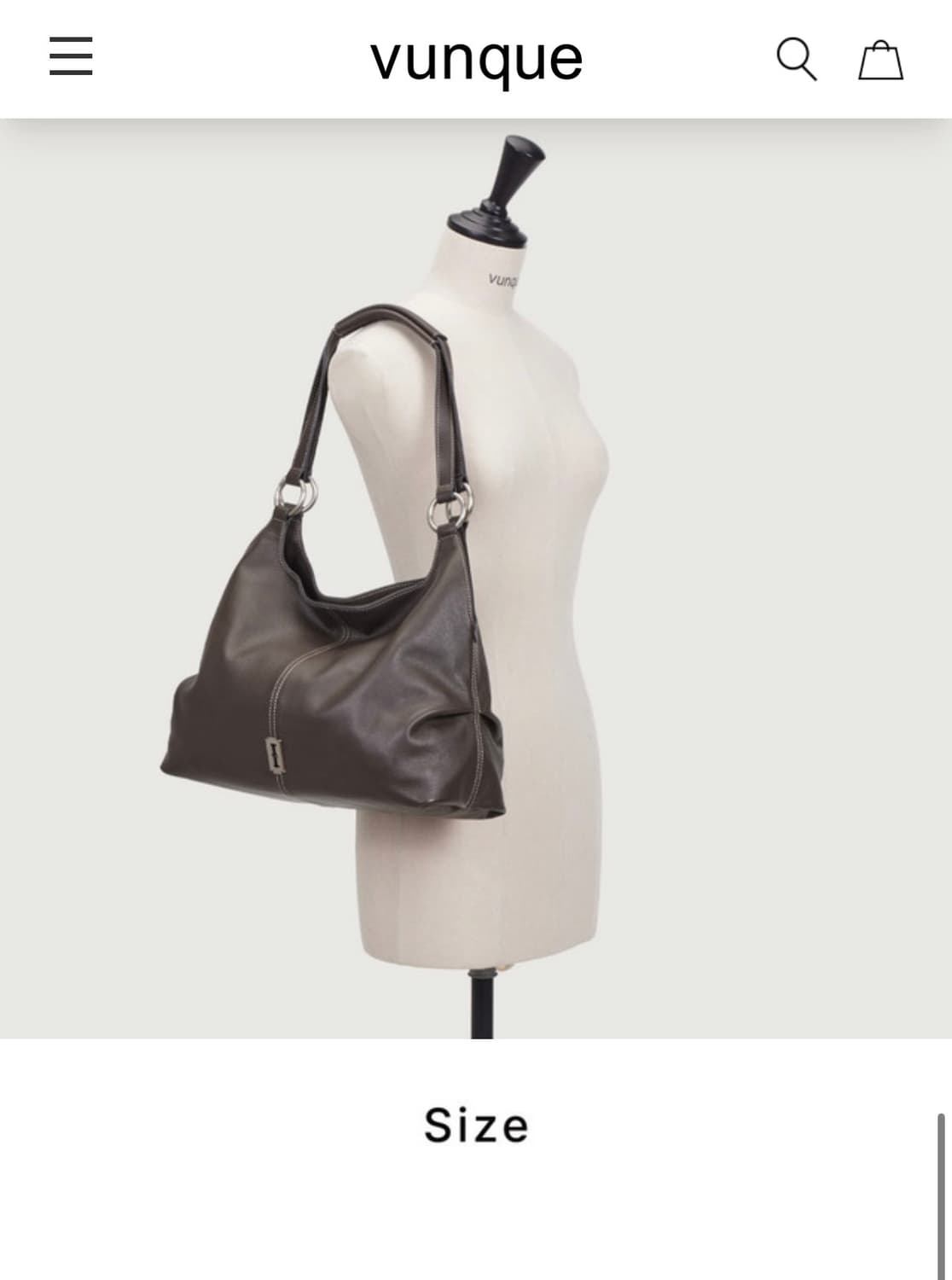 새상품) 분크 하프문 아타쉬 투 핸들 숄더 미듐 / 정가:37.5만 상품이미지5