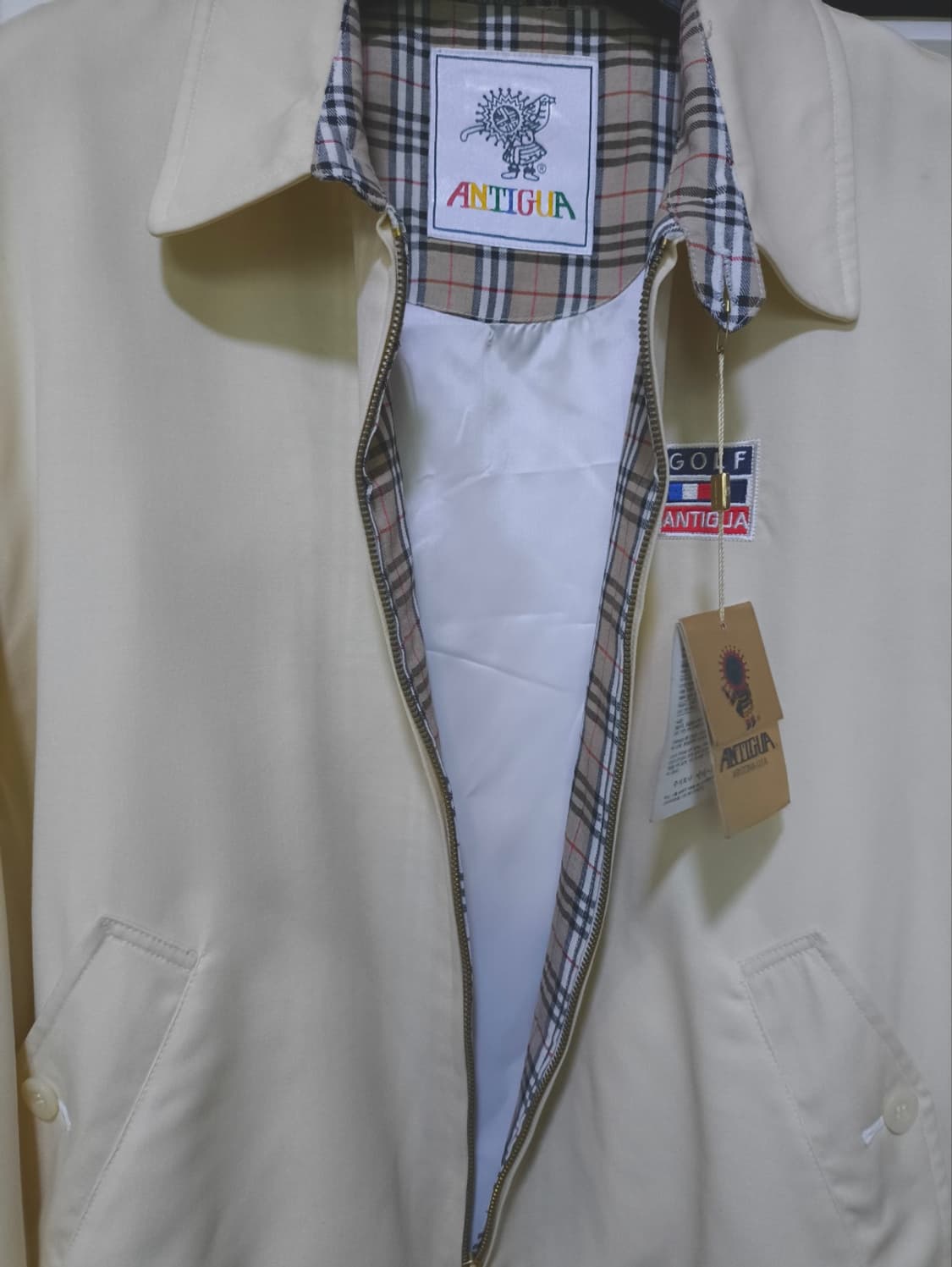 새거 105 Y2K 안티구아골프클럽 버버리패턴 스윙탑 블루종 상품이미지5