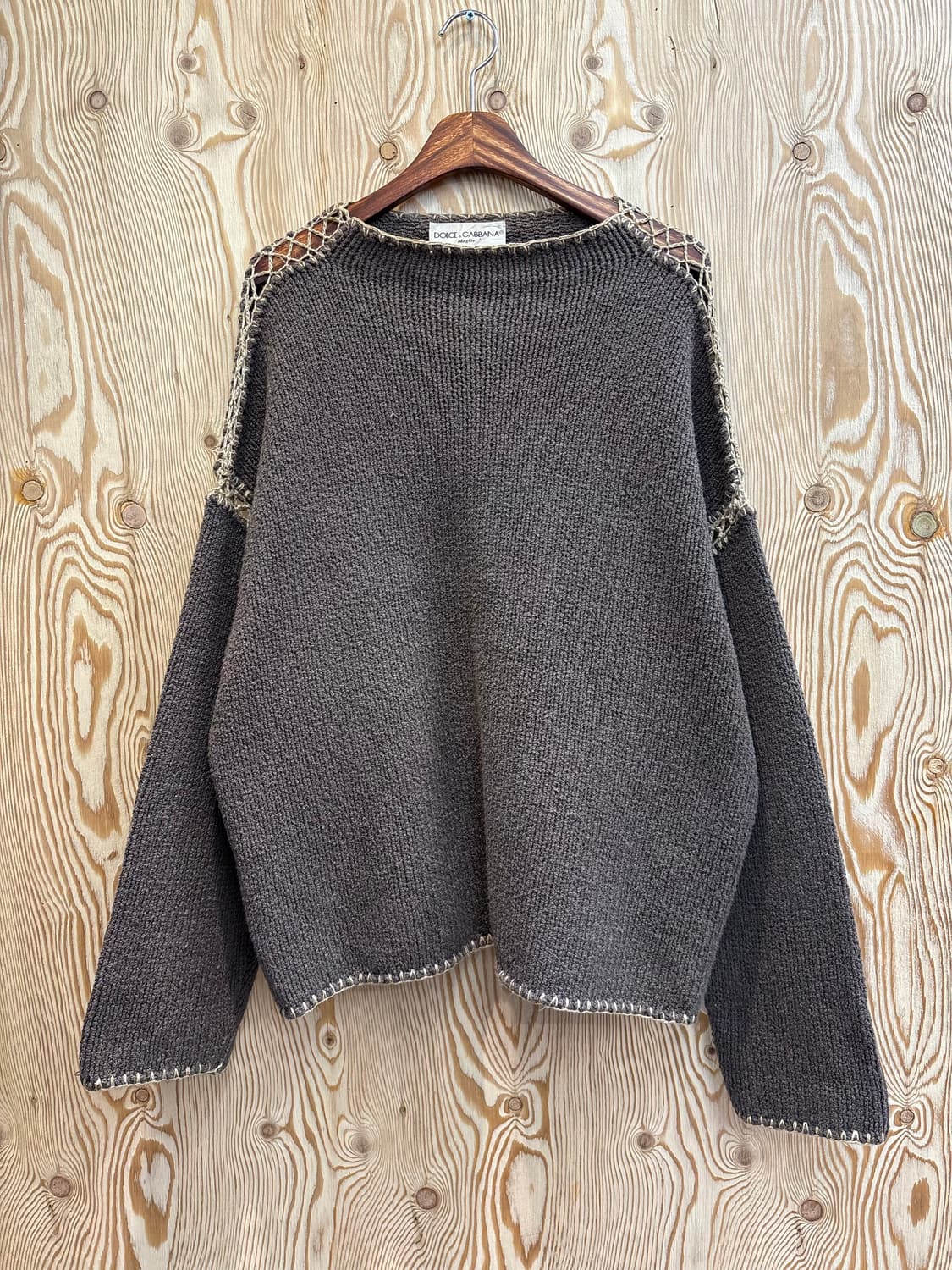 90s 돌체앤가바나 보트넥 스티치 니트 상품이미지1