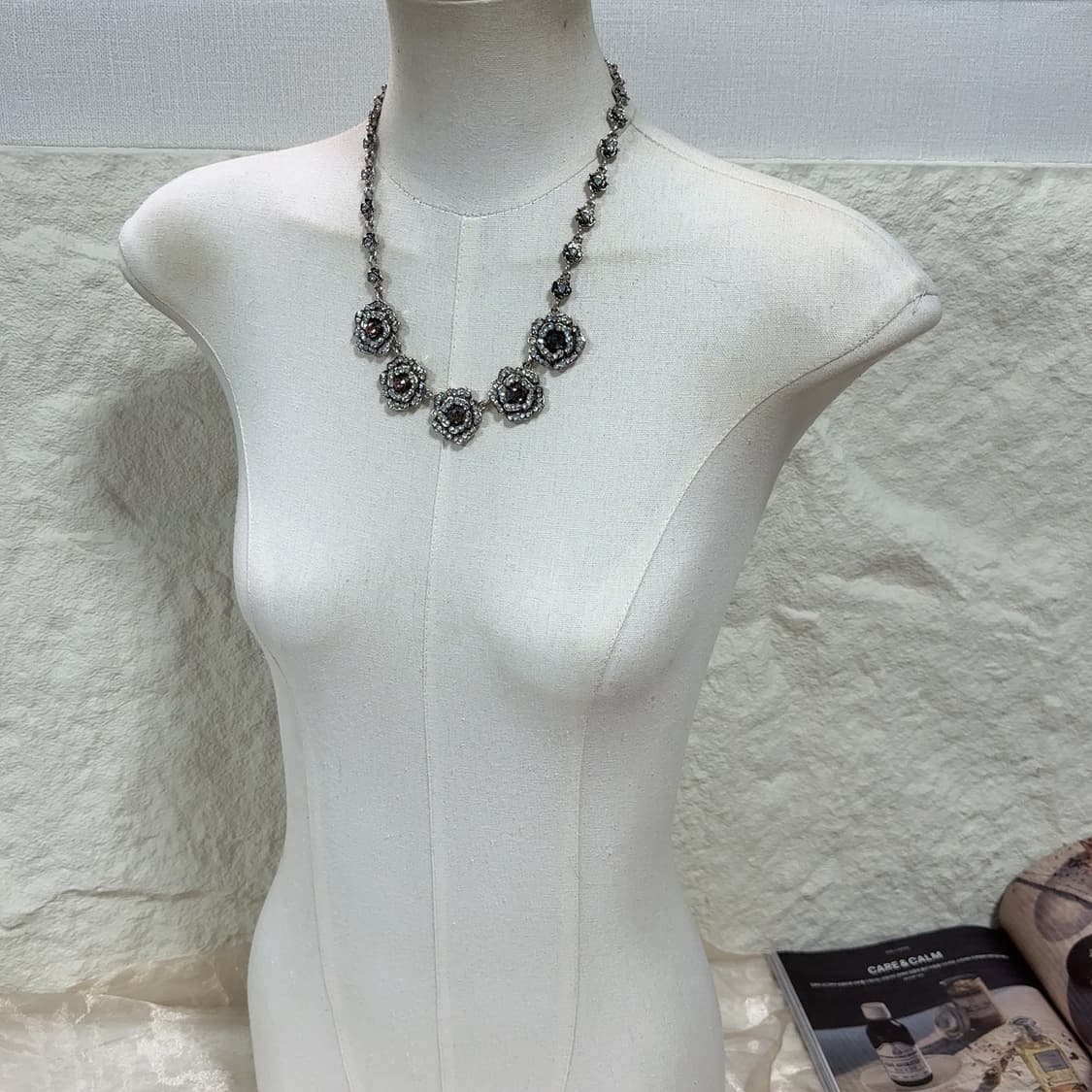 빈티지  장미꽃 오리엔탈  목걸이 상품이미지1