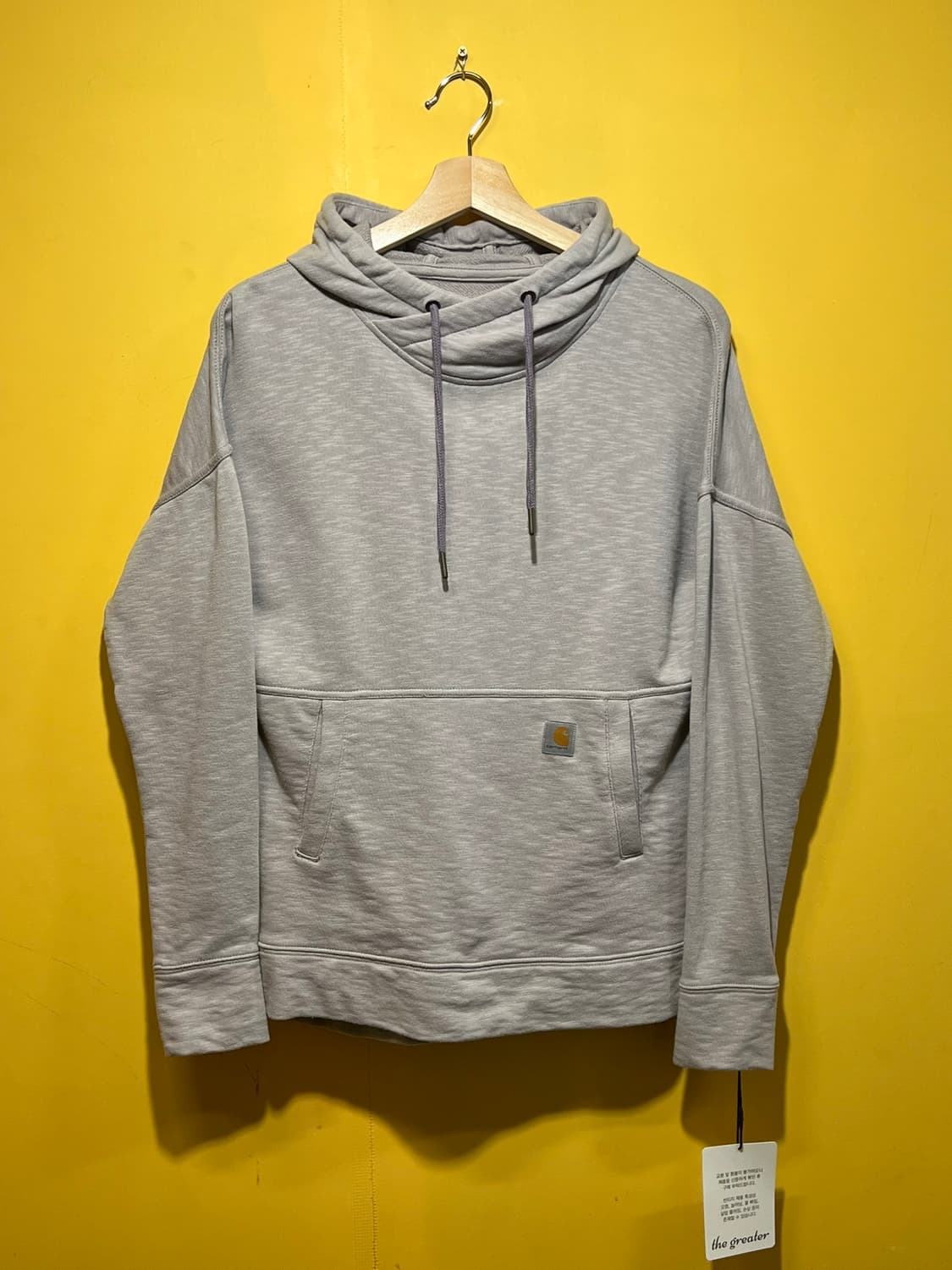 [55~66] 칼하트 카울넥 로즈 그레이 슬릿 후드티셔츠 상품이미지1