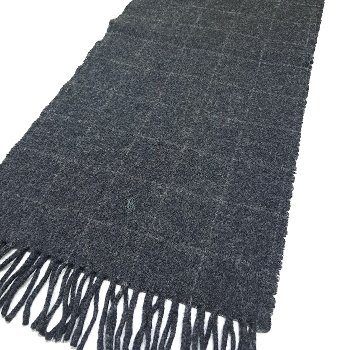 MX523 폴로 90s 스코틀랜드판 램스울 윈도우페인 차콜그레이 머플러 상품이미지3